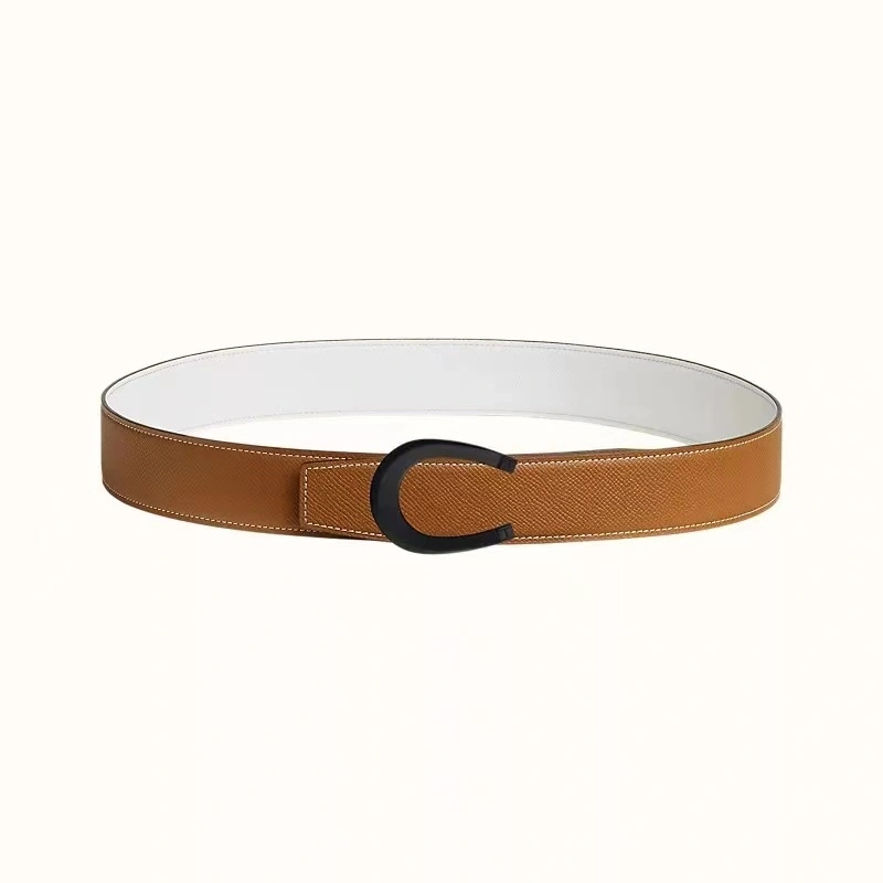 Barbara-- TETE DE CHEVAL BELT BUCKLE & REVERSIBLE LEATHER STRAP 38MM epsom item:C-S333B25137