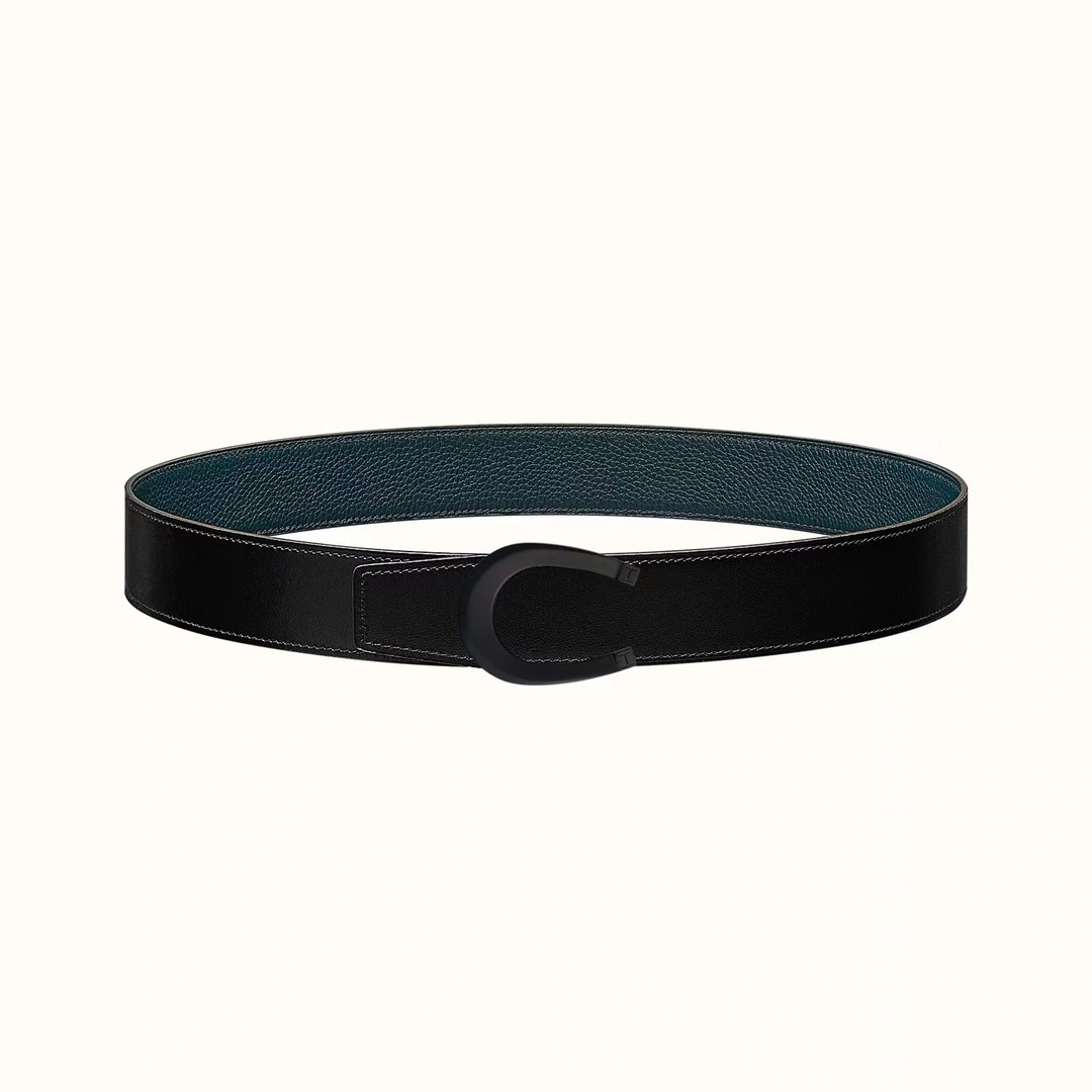 Barbara-- TETE DE CHEVAL BELT BUCKLE & REVERSIBLE LEATHER STRAP 38MM epsom item:C-S333B25139
