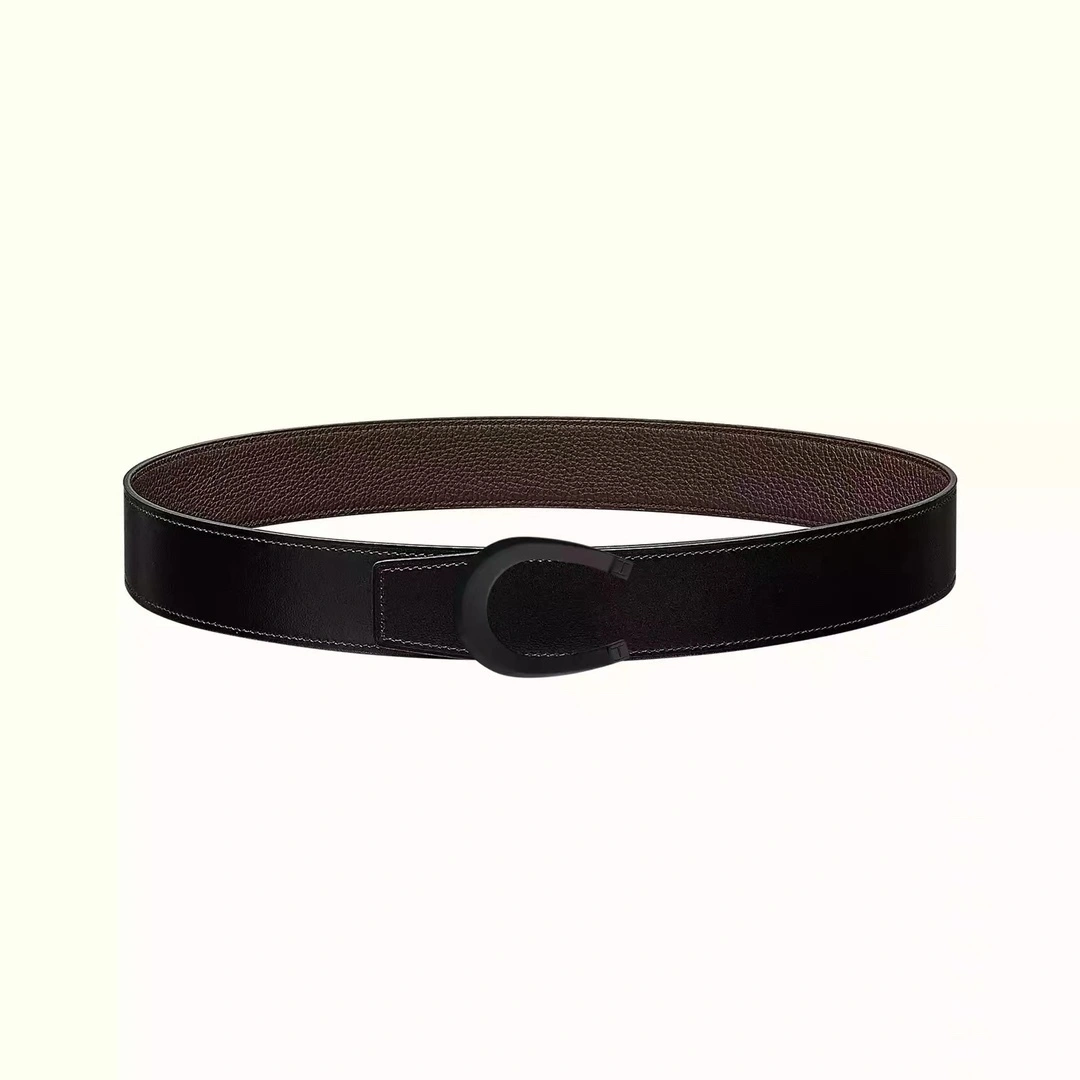 Barbara-- TETE DE CHEVAL BELT BUCKLE & REVERSIBLE LEATHER STRAP 38MM epsom item:C-S333B25140