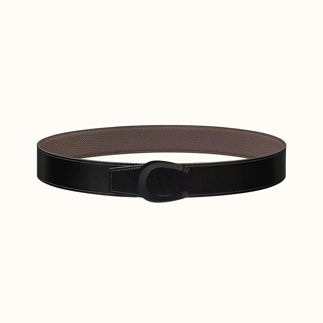 Barbara-- TETE DE CHEVAL BELT BUCKLE & REVERSIBLE LEATHER STRAP 38MM epsom item:C-S333B25141
