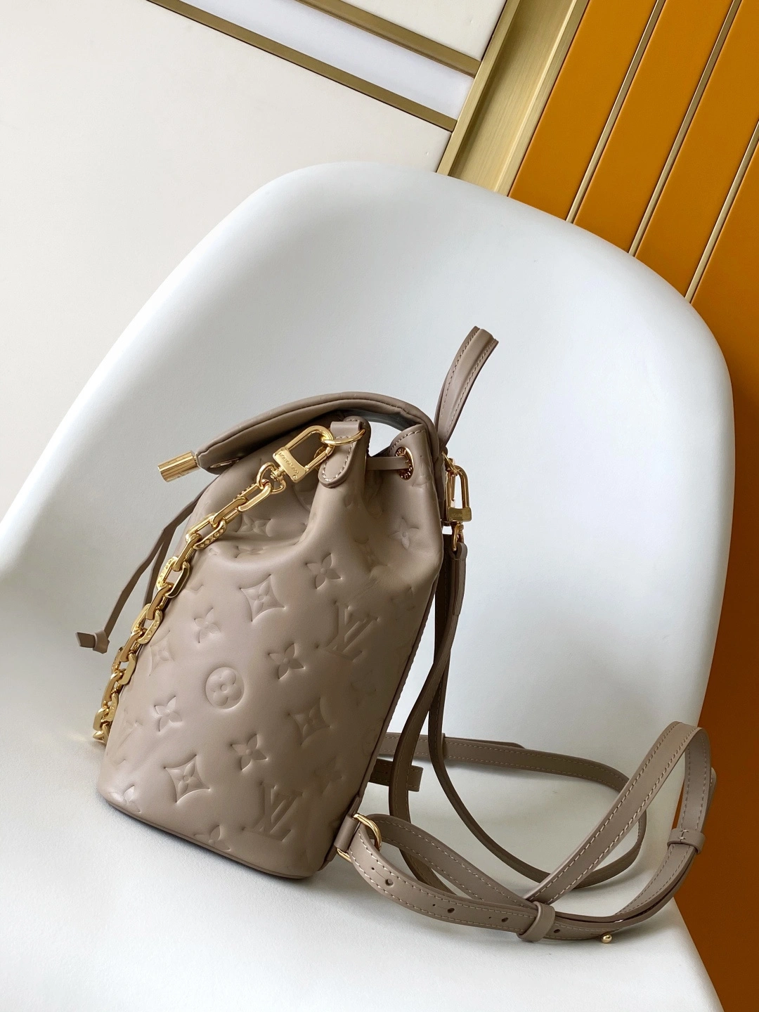 MOMO--8V M13358 high quality version Coussin Backpack sheepskin cowhide item:F-B000A2150