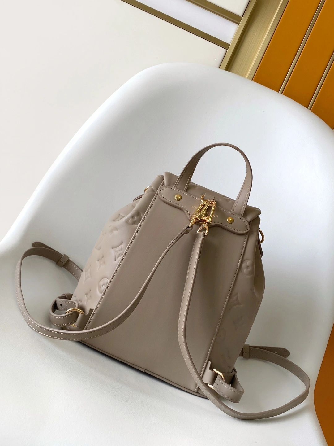 MOMO--8V M13358 high quality version Coussin Backpack sheepskin cowhide item:F-B000A2150