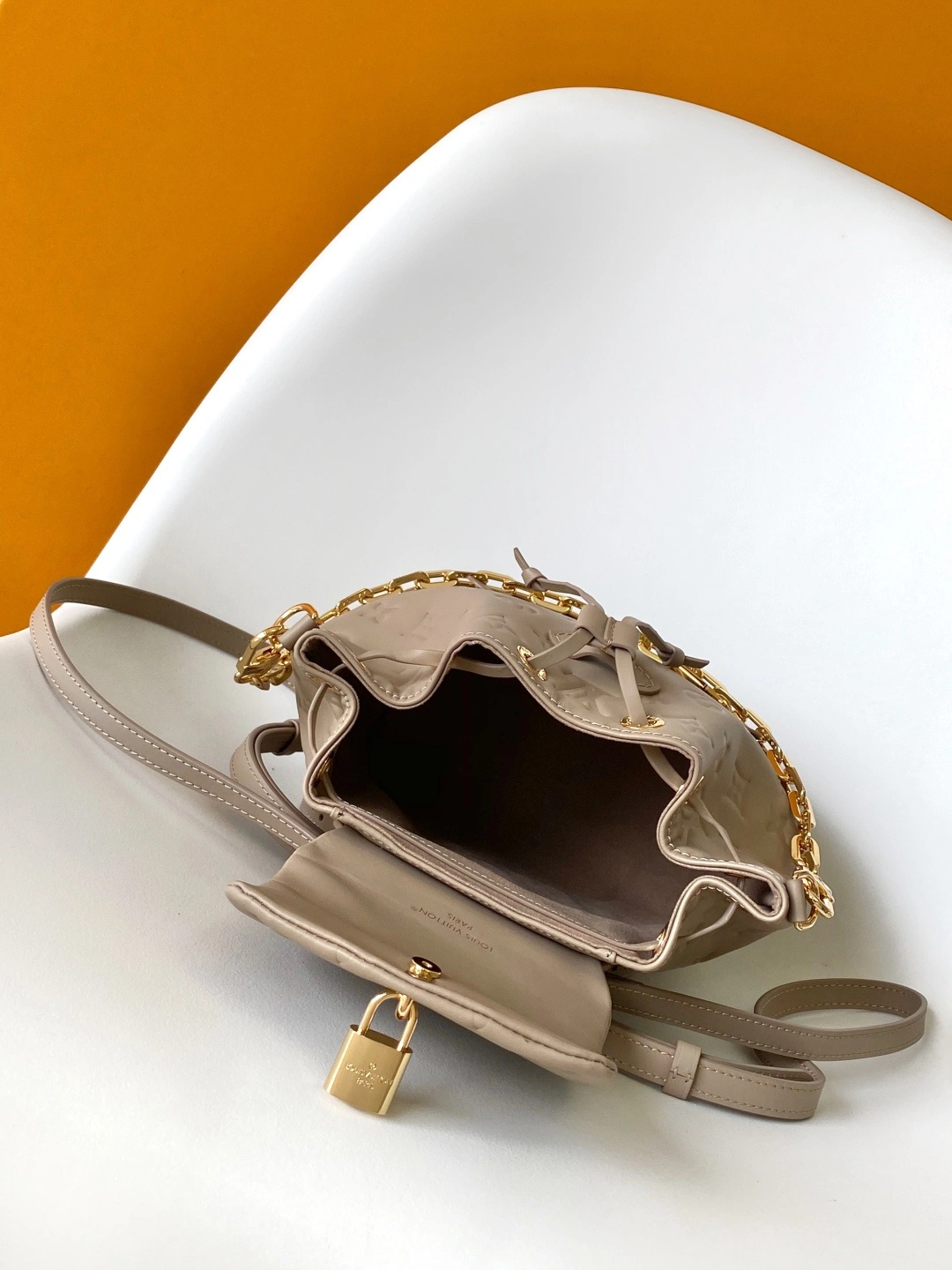 MOMO--8V M13358 high quality version Coussin Backpack sheepskin cowhide item:F-B000A2150