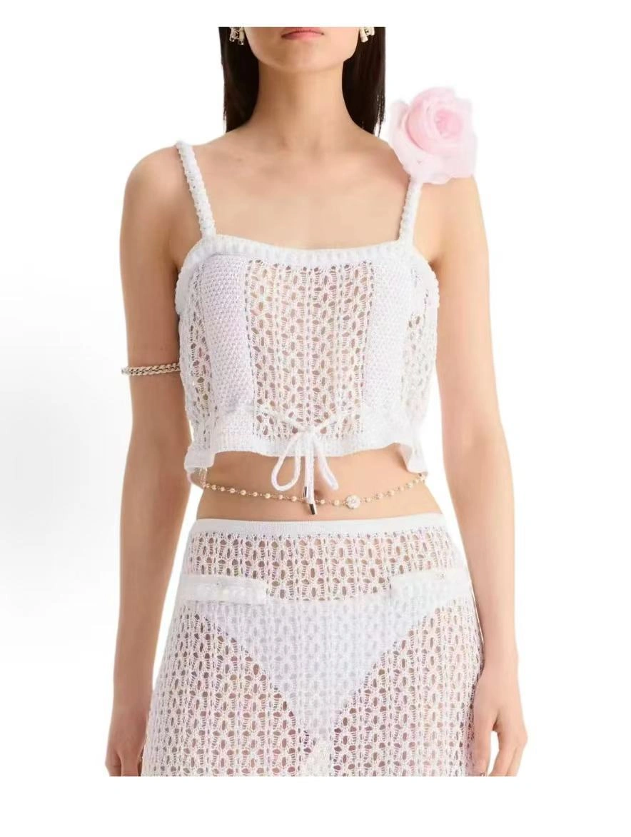 Victoria-- 3h1958 Lumière Crochet Camisole item:E-F140L2731H