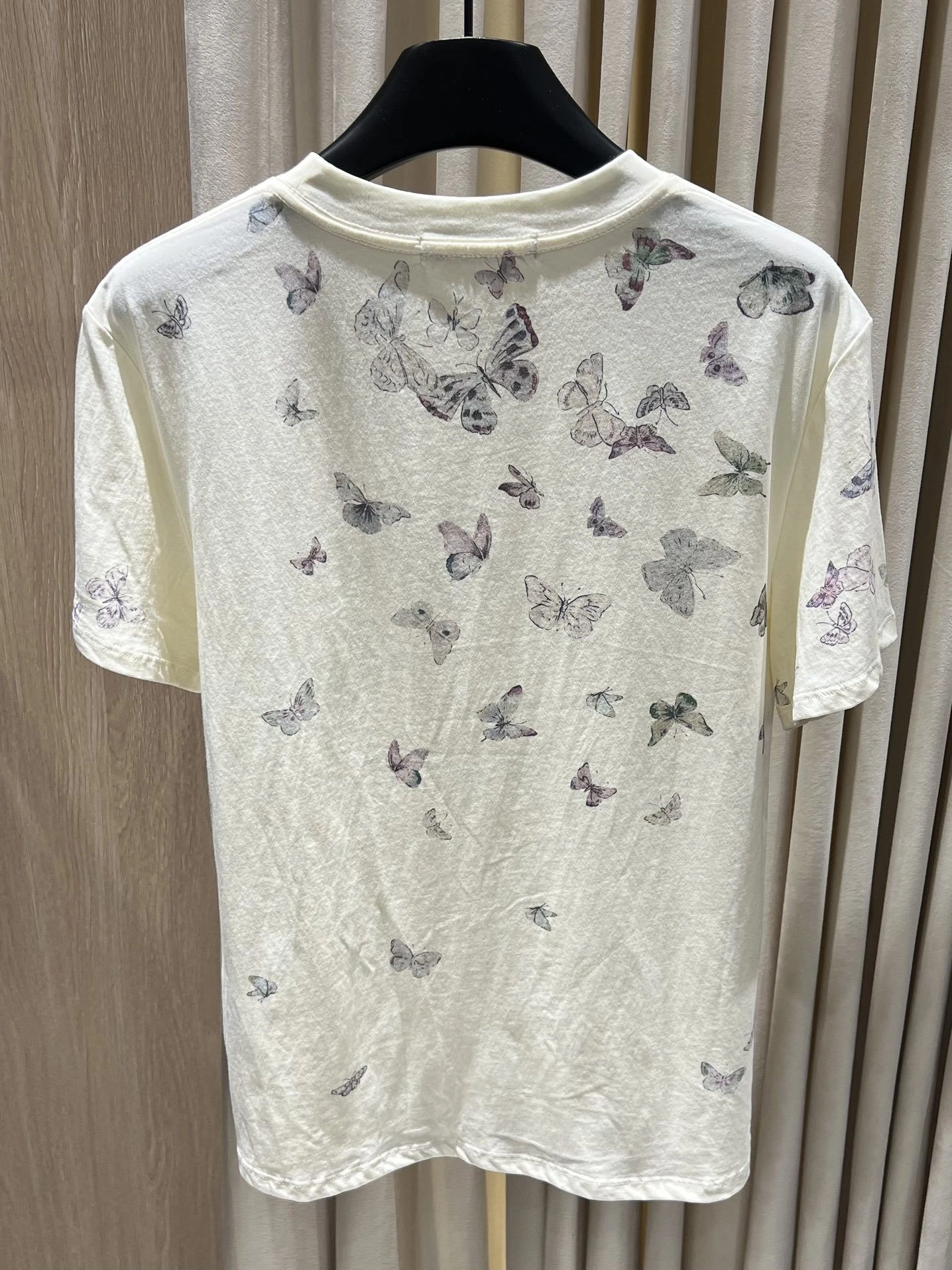 Victoria-- 4ior Butterfly Print Cotton T-Shirt Cotton item:E-F140L2742H