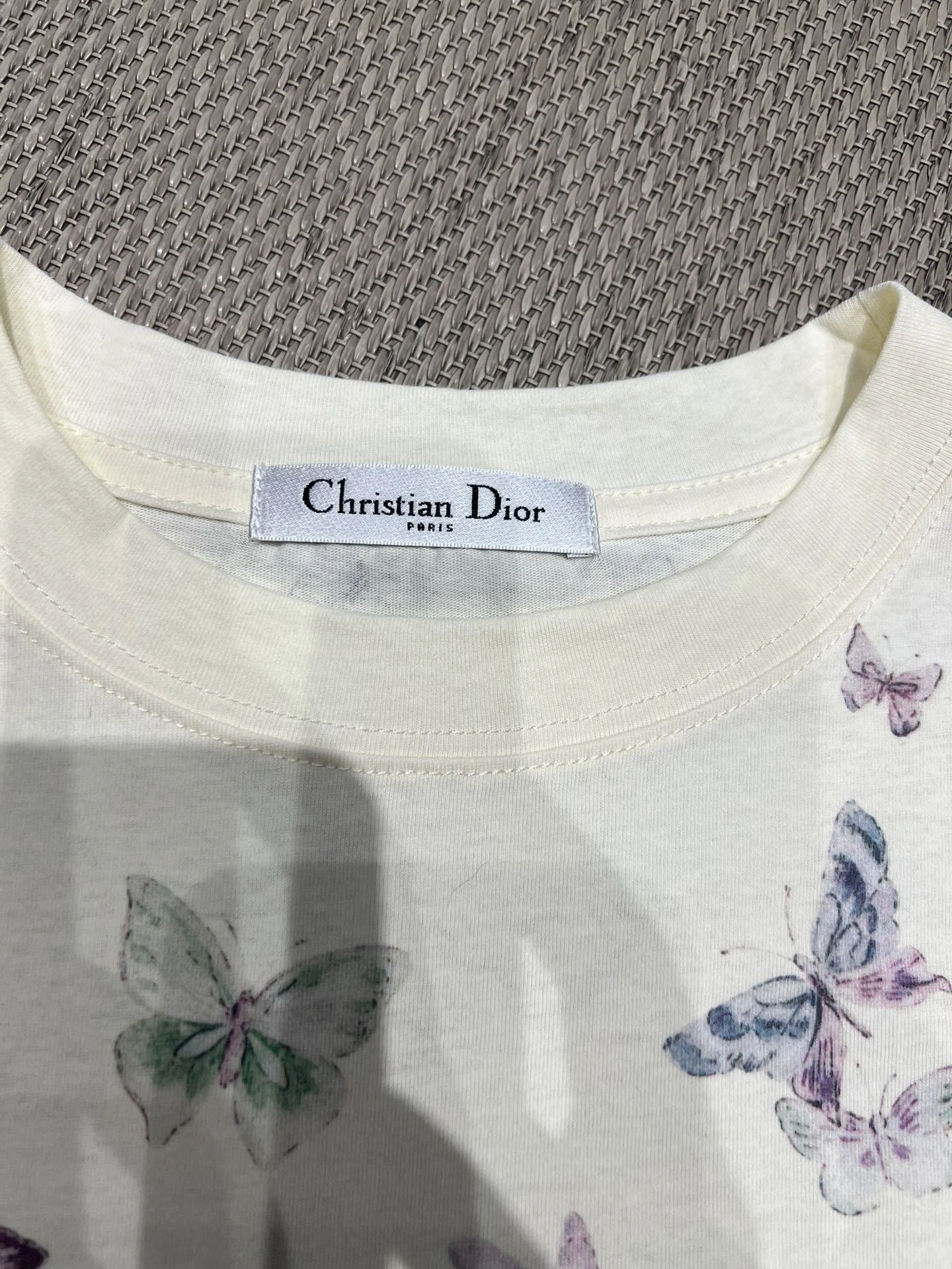 Victoria-- 4ior Butterfly Print Cotton T-Shirt Cotton item:E-F140L2742H