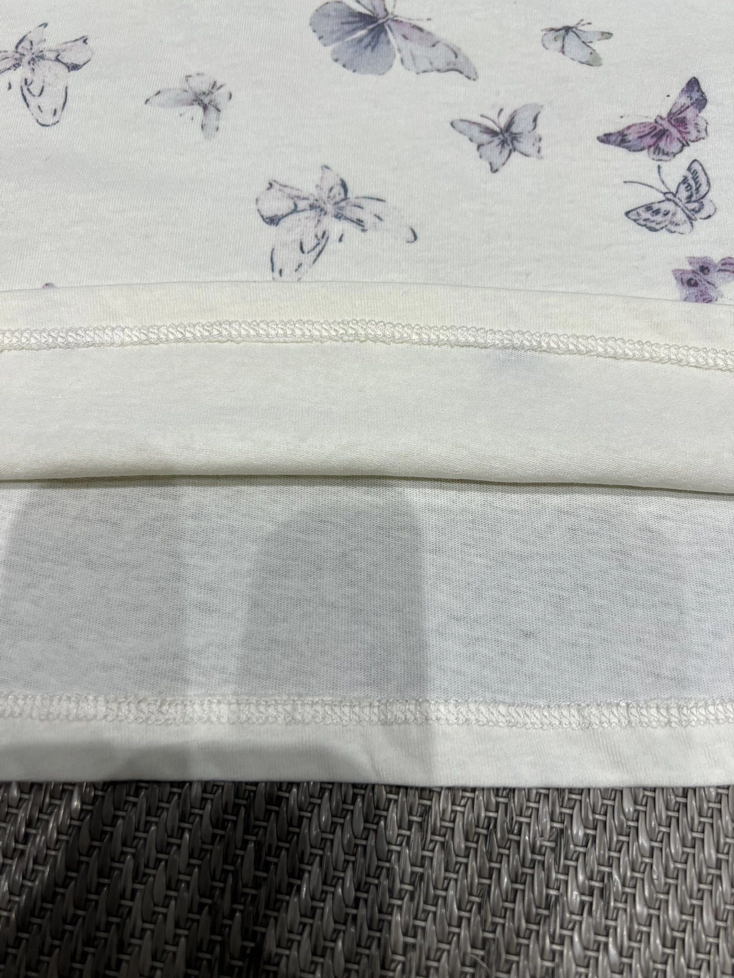 Victoria-- 4ior Butterfly Print Cotton T-Shirt Cotton item:E-F140L2742H