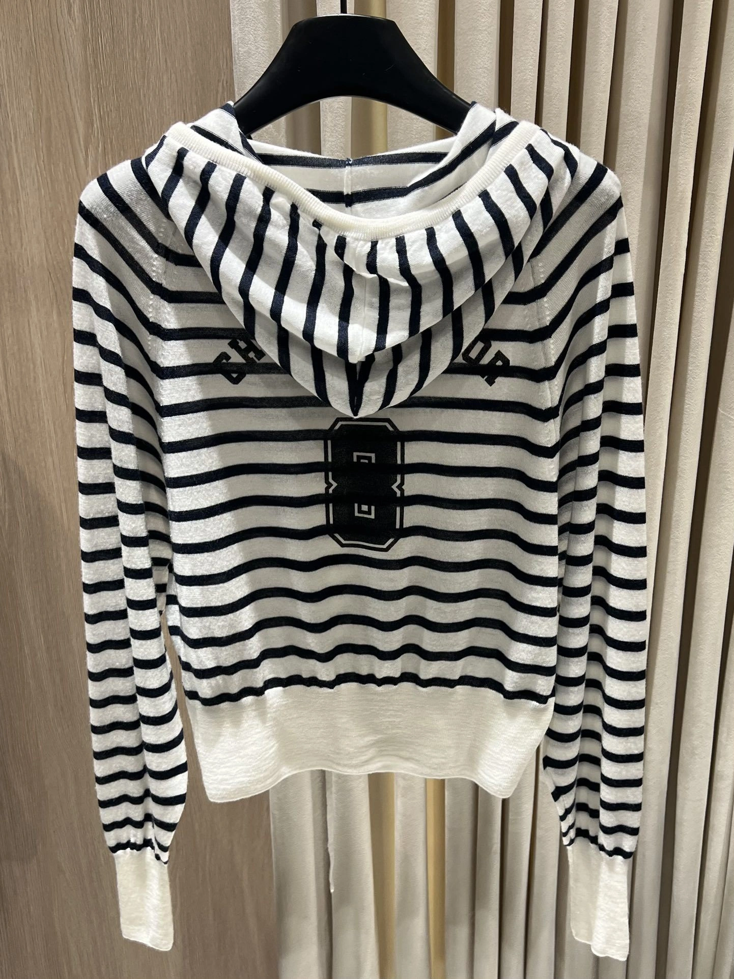 Victoria-- 4ior Striped Knit Hoodie item:F-F140A1402H