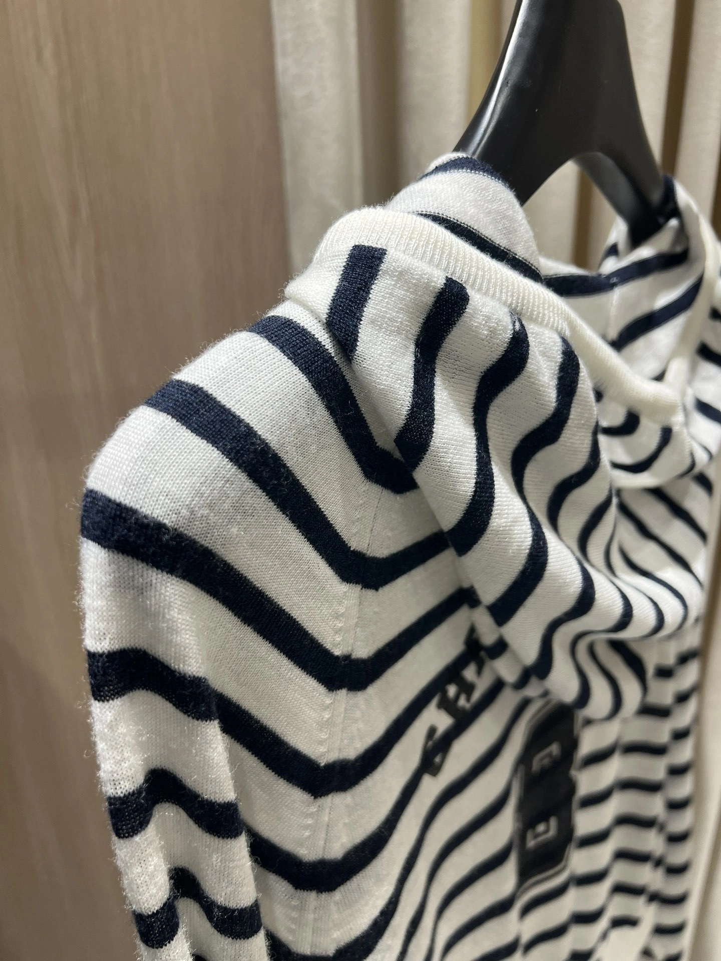 Victoria-- 4ior Striped Knit Hoodie item:F-F140A1402H