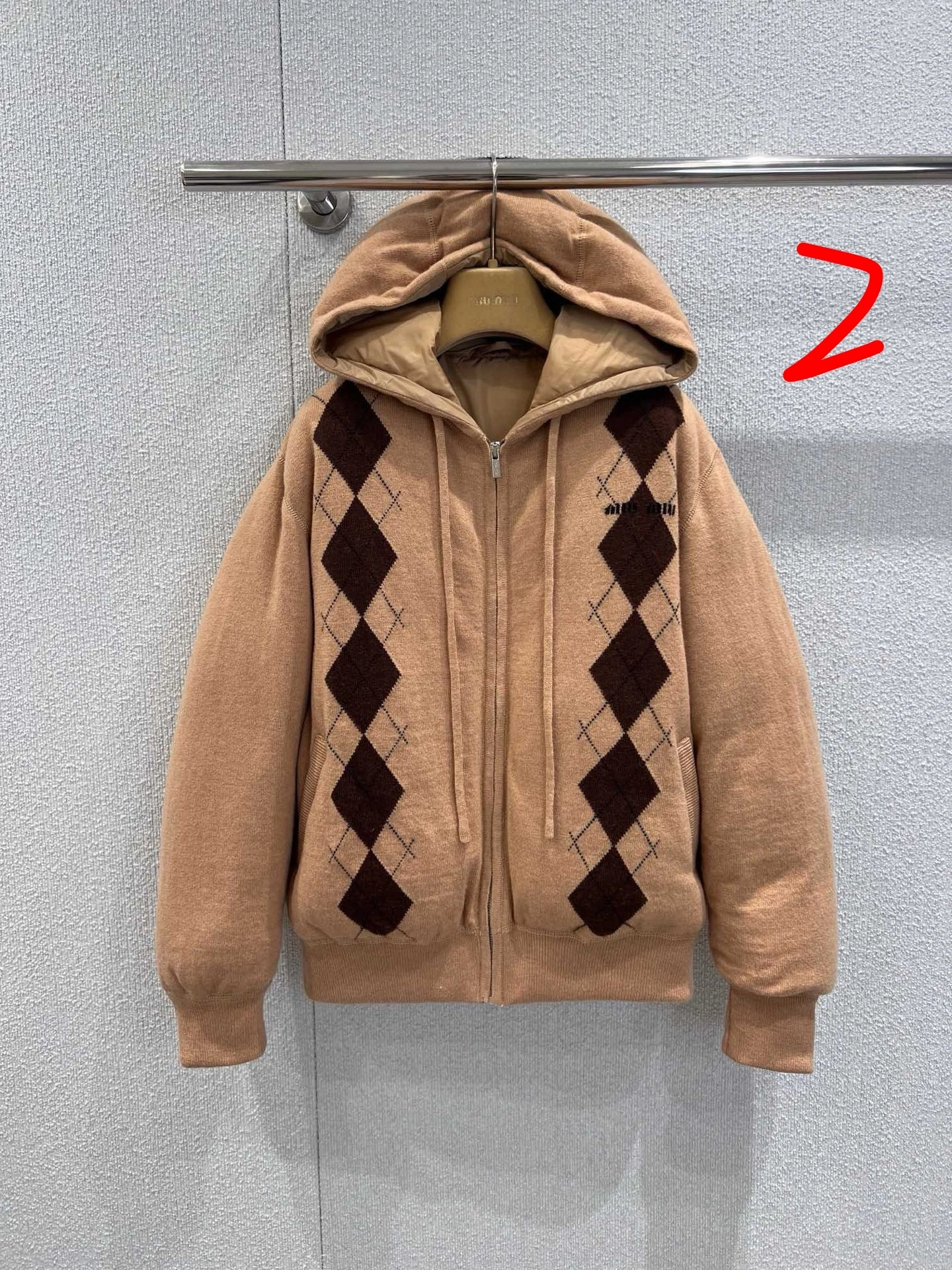 Victoria-- 7iu7iu 5FW cashmere Down jacket 2colour item:F-F061A2049-2