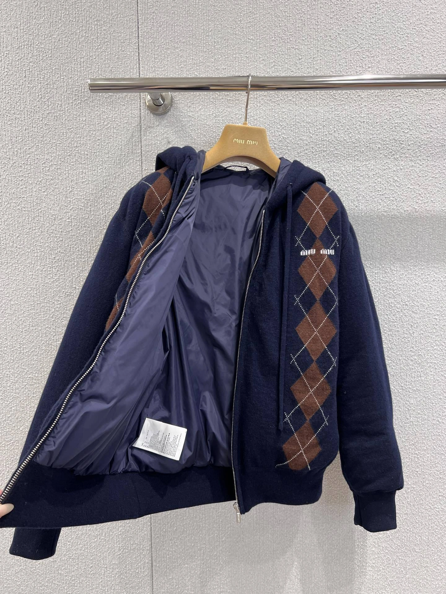 Victoria-- 7iu7iu 5FW cashmere Down jacket 2colour item:F-F061A2049-2