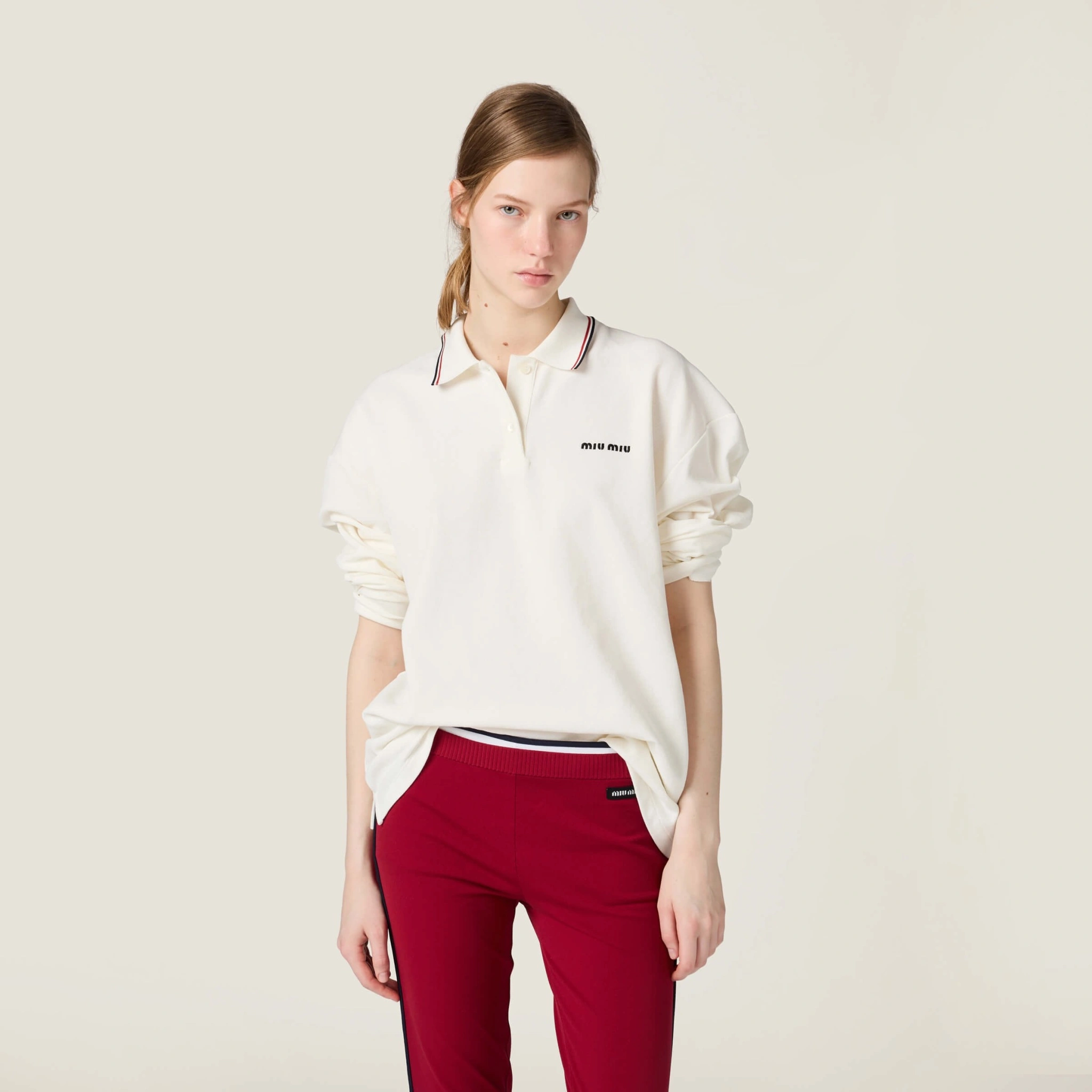 Victoria-- 7iu7iu Polo embroidery oversize item:E-F361J0811H