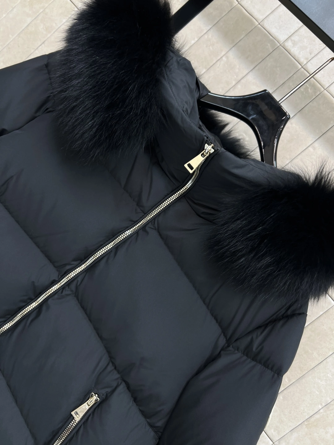 Victoria-- 7o9385r Down jacket white goose down 2colour item:E-F327J0929-2