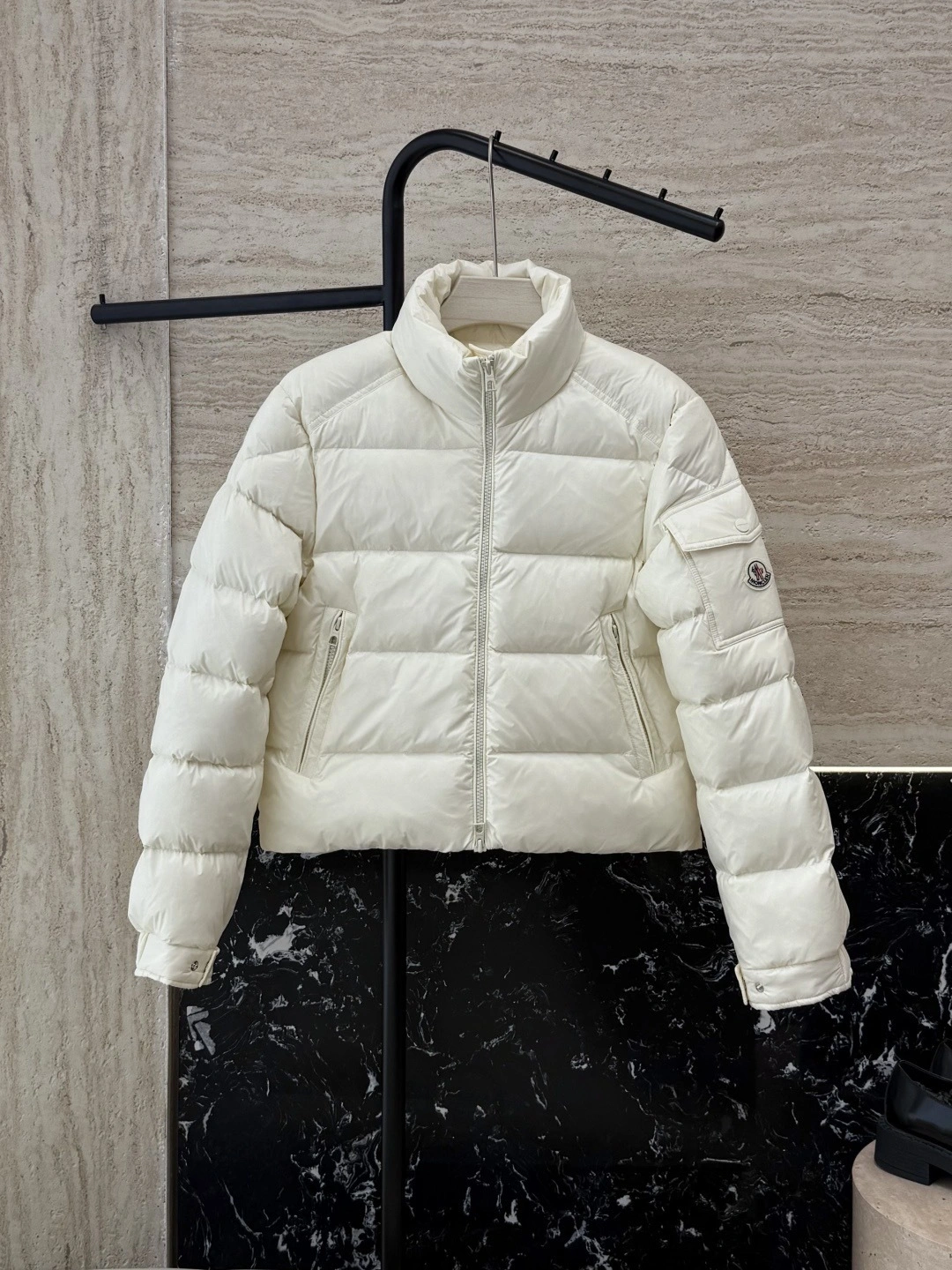 Victoria-- 7o9385r Down jacket white goose down 2colour item:E-F327J0932-2