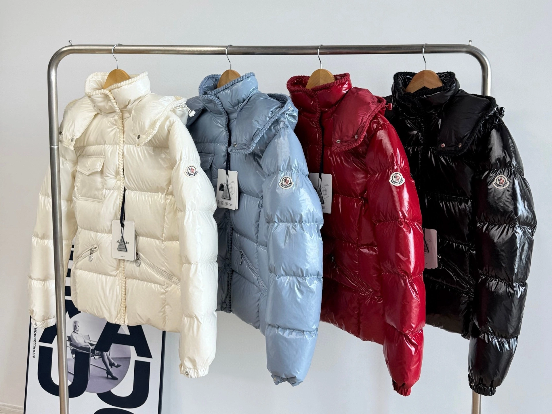Victoria-- 7o9385r Down jacket white goose down 4colour item: E-F190I2957-4H
