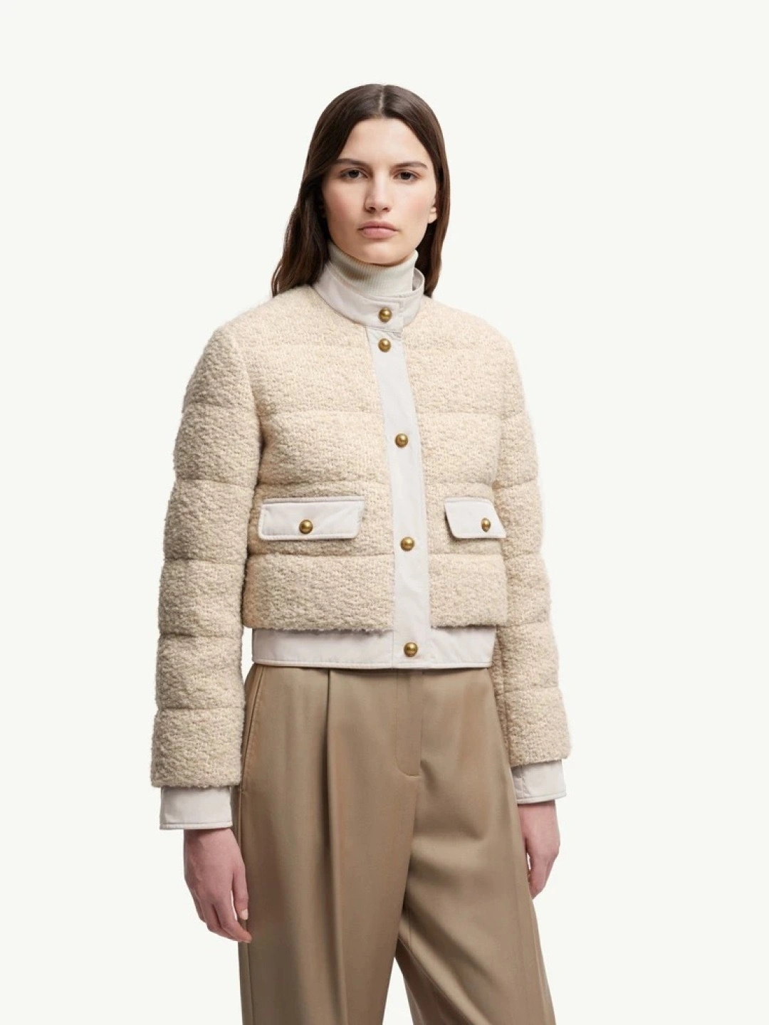 Victoria-- 7o9385r Down jacket wool 2colour item:E-F409J2220-2H