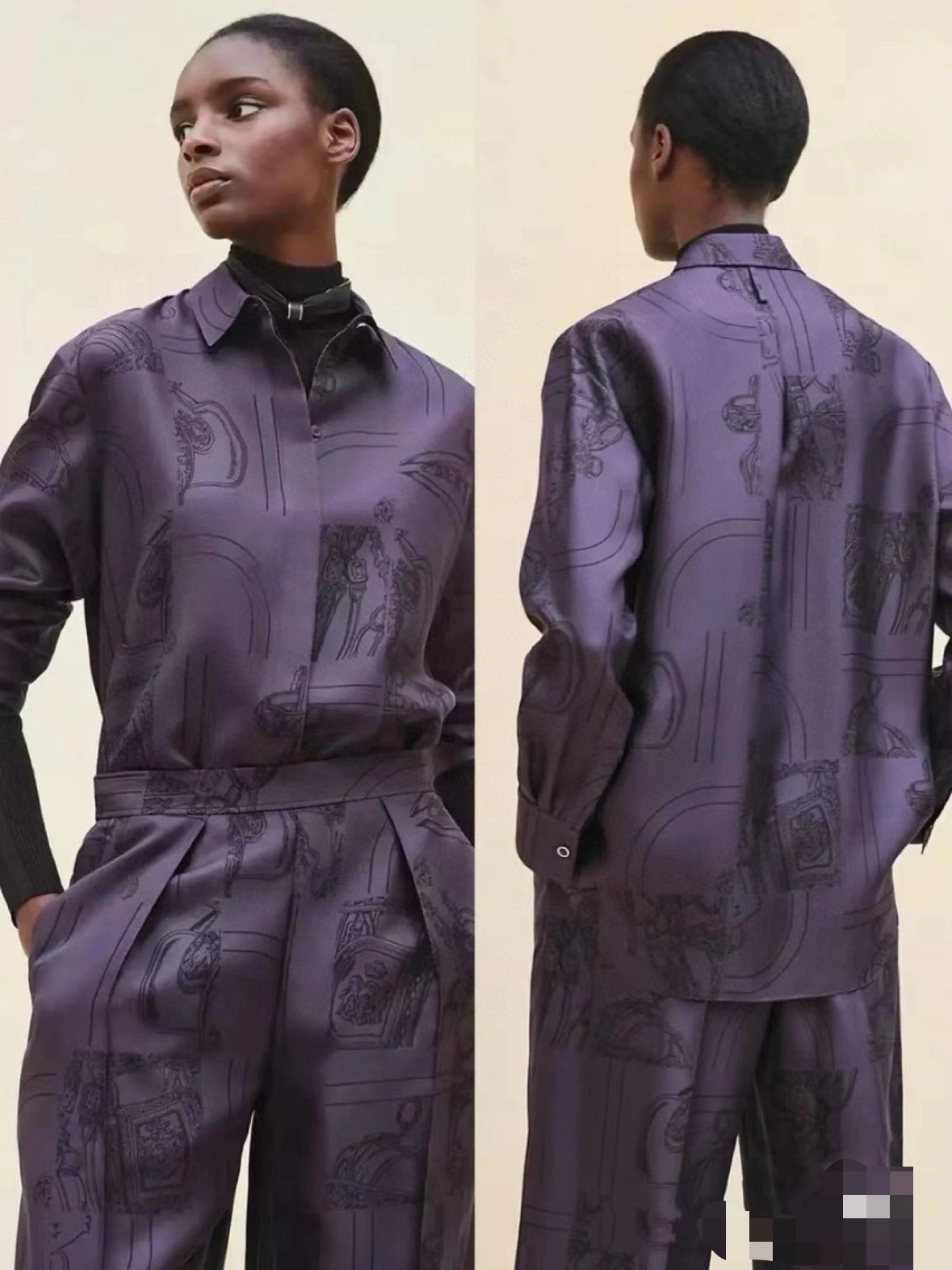 Victoria-- H5r75s Real silk suit 2colour item:E-F044L1865F