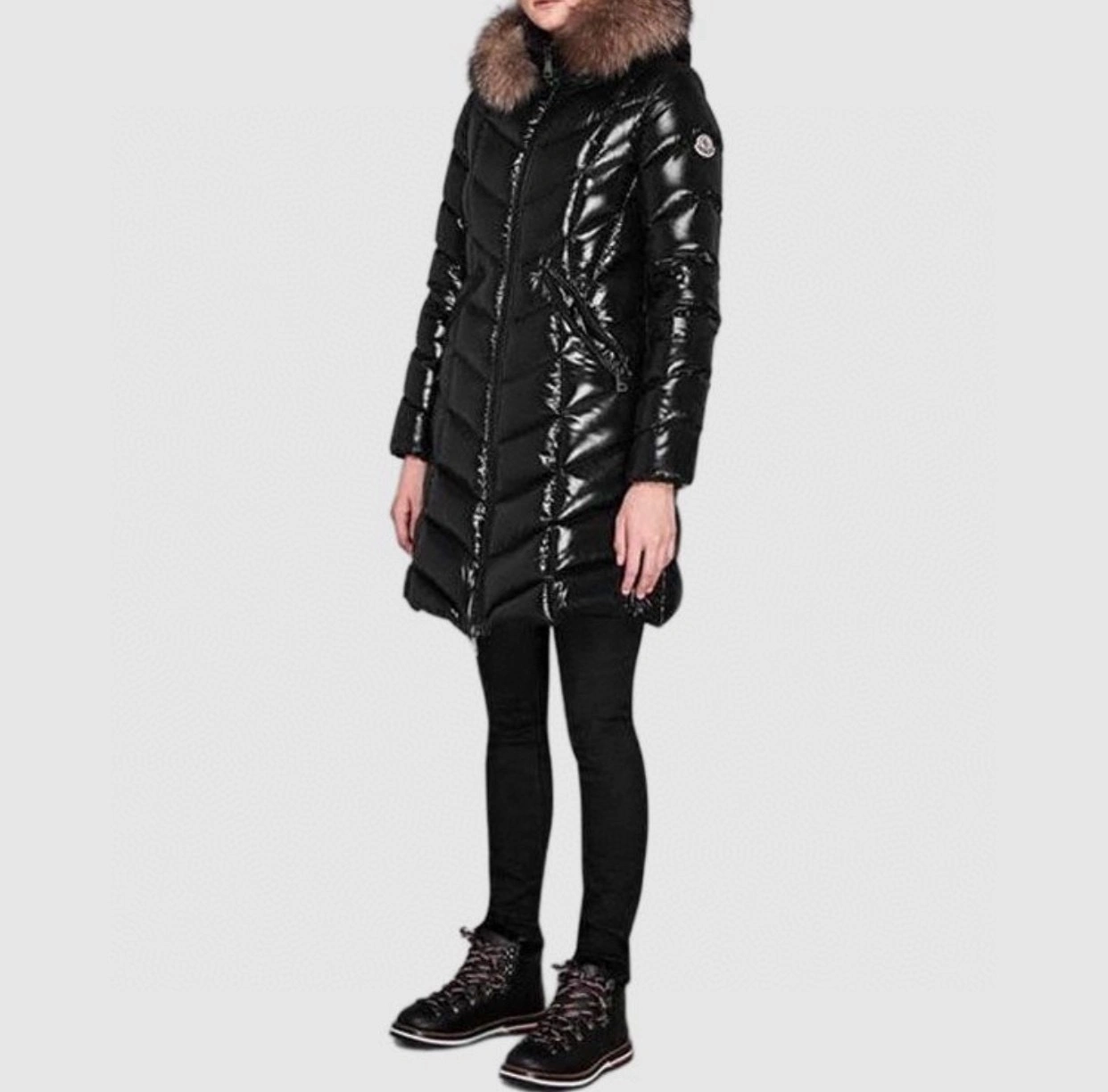 Victoria- 7o9385r Down jacket 90% goose down fox hair item:E-F020K1610H
