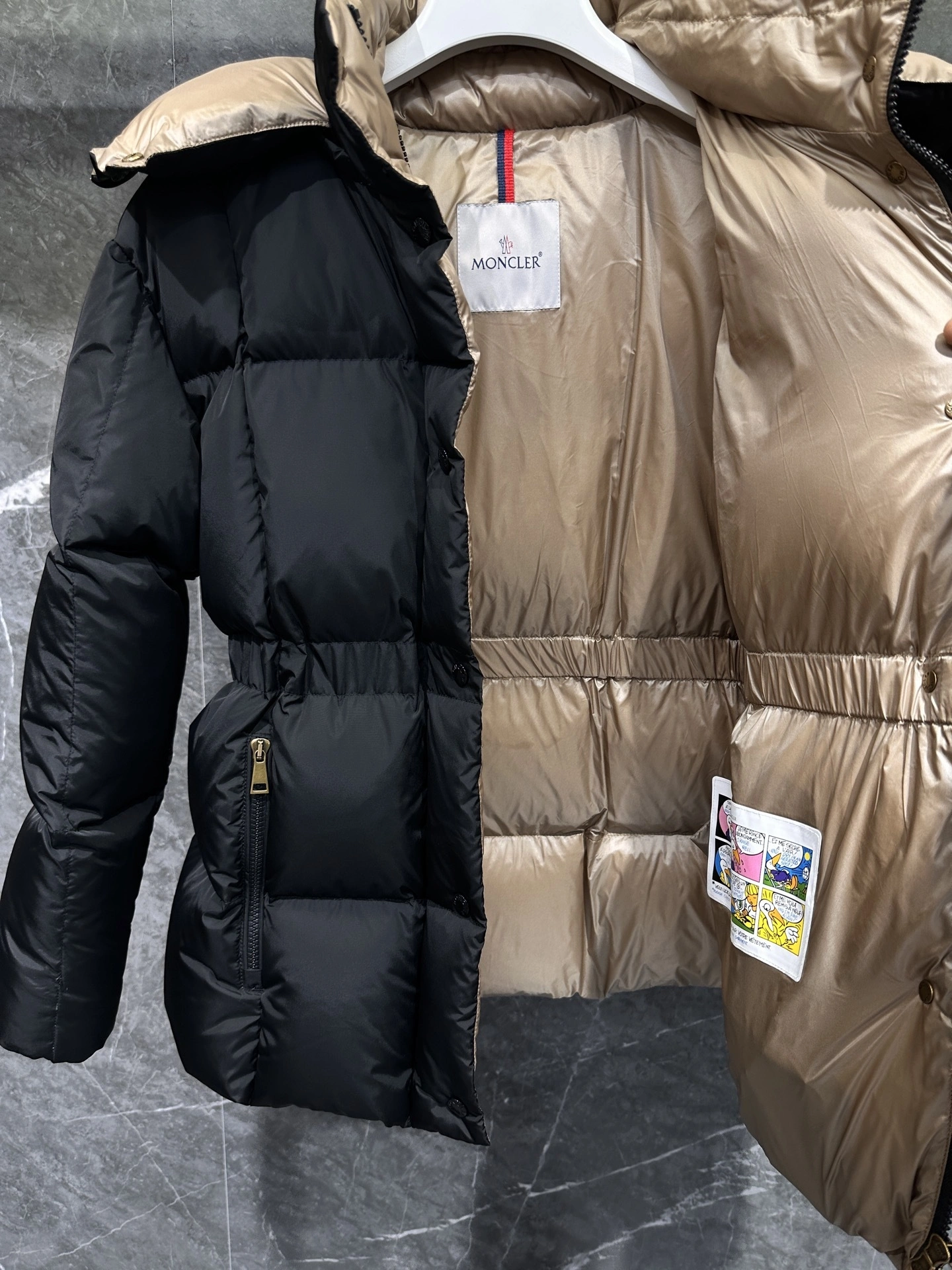 Victoria- 7o9385r Down jacket goose down 2colour item:E-F409J2502-2H