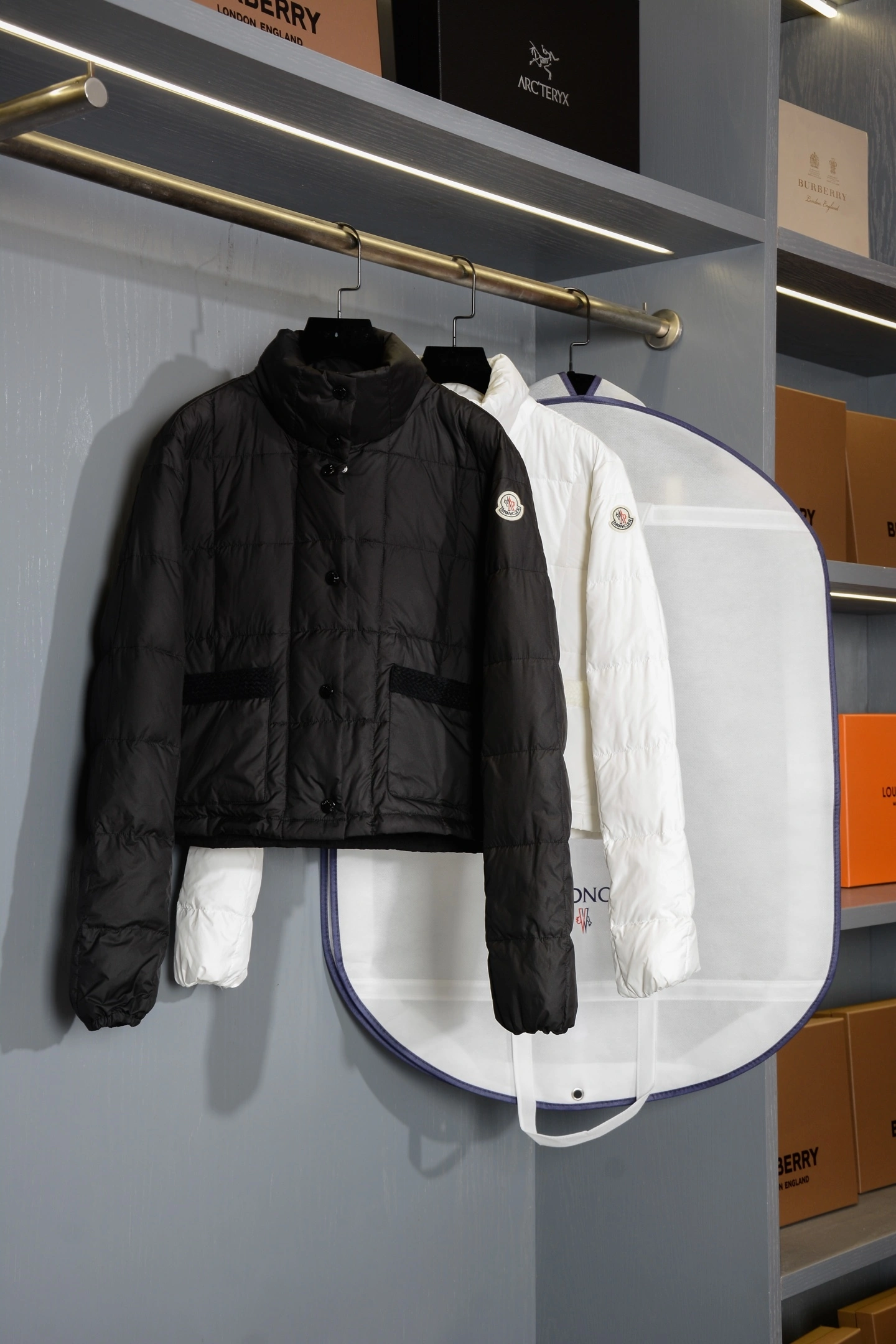 Victoria- 7o9385r Down jacket white goose down 2colour item:E-F020I1816-2