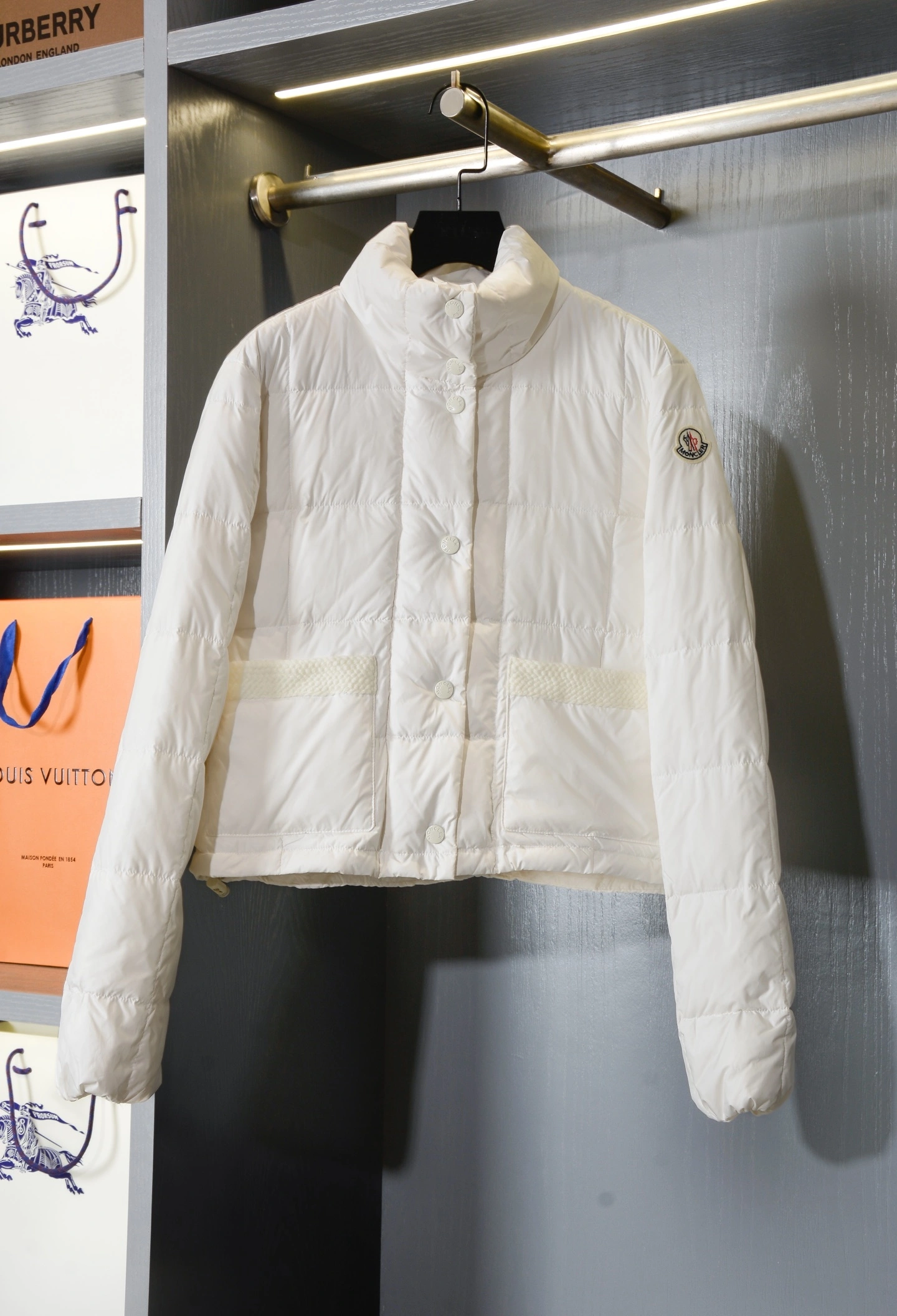 Victoria- 7o9385r Down jacket white goose down 2colour item:E-F020I1816-2