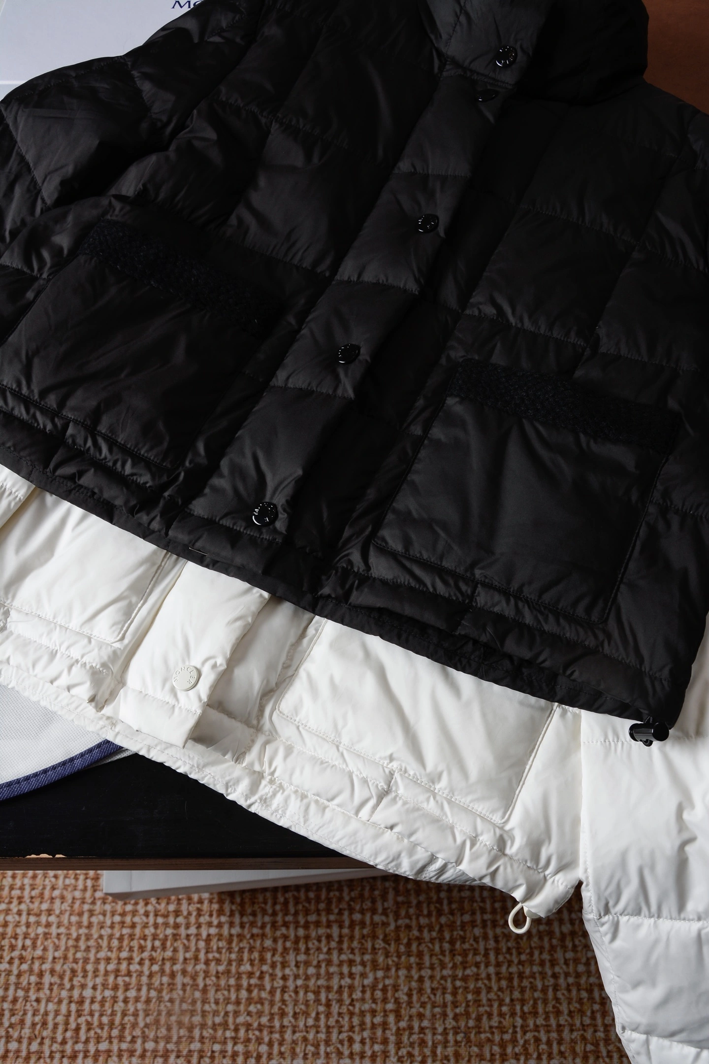 Victoria- 7o9385r Down jacket white goose down 2colour item:E-F020I1816-2