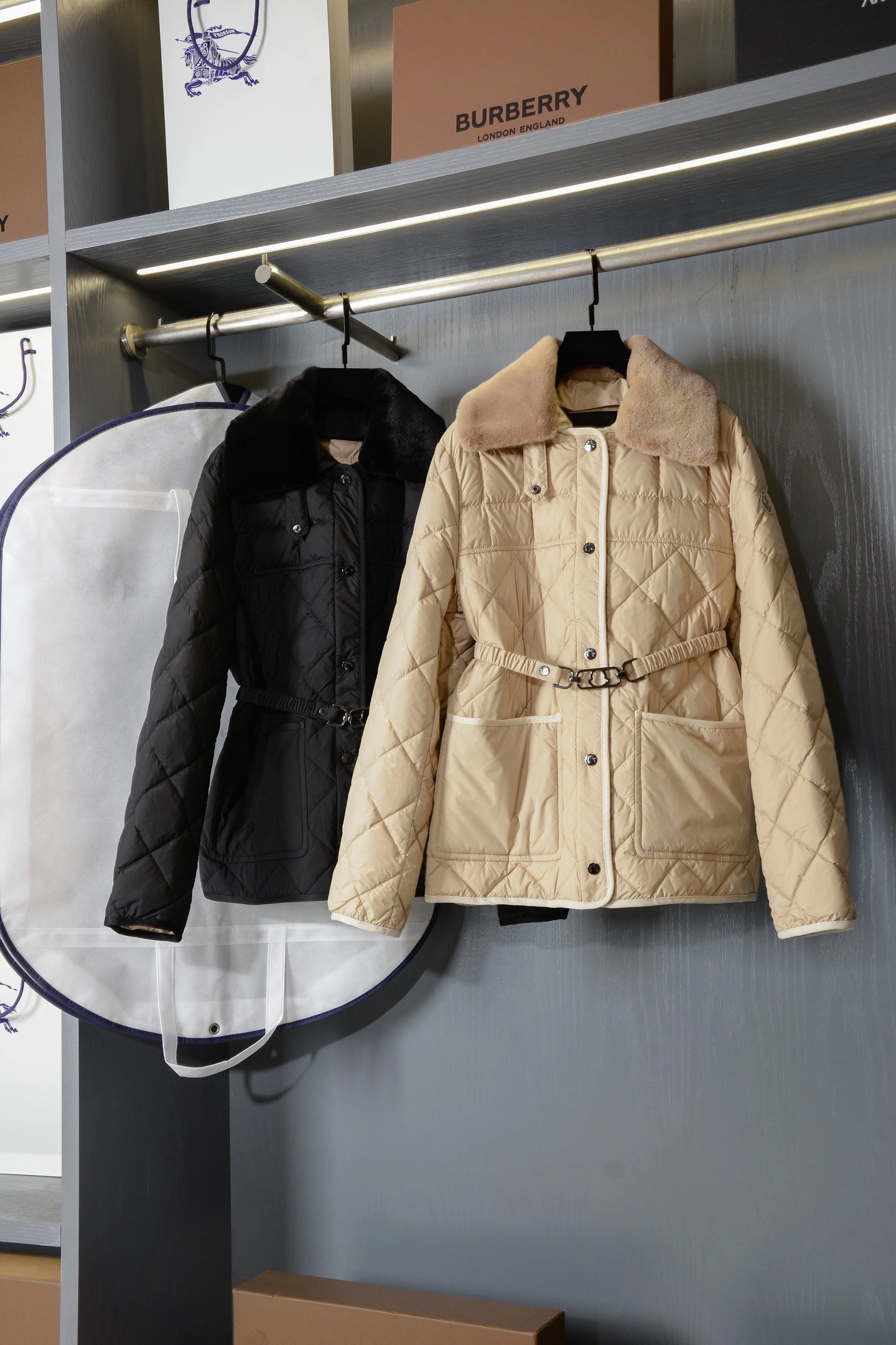 Victoria- 7o9385r Down jacket white goose down 2colour item:E-F020I2003-2