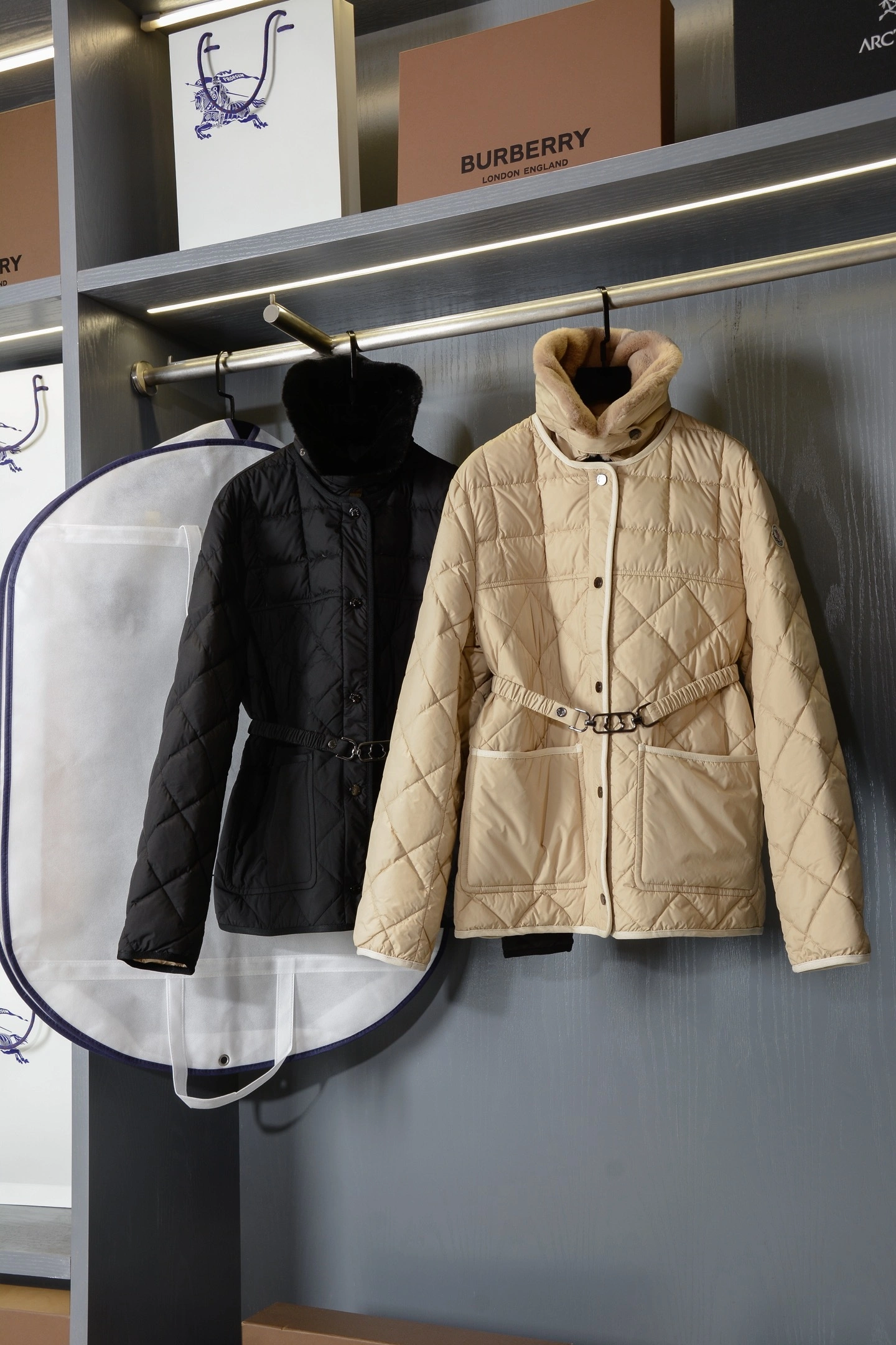 Victoria- 7o9385r Down jacket white goose down 2colour item:E-F020I2003-2