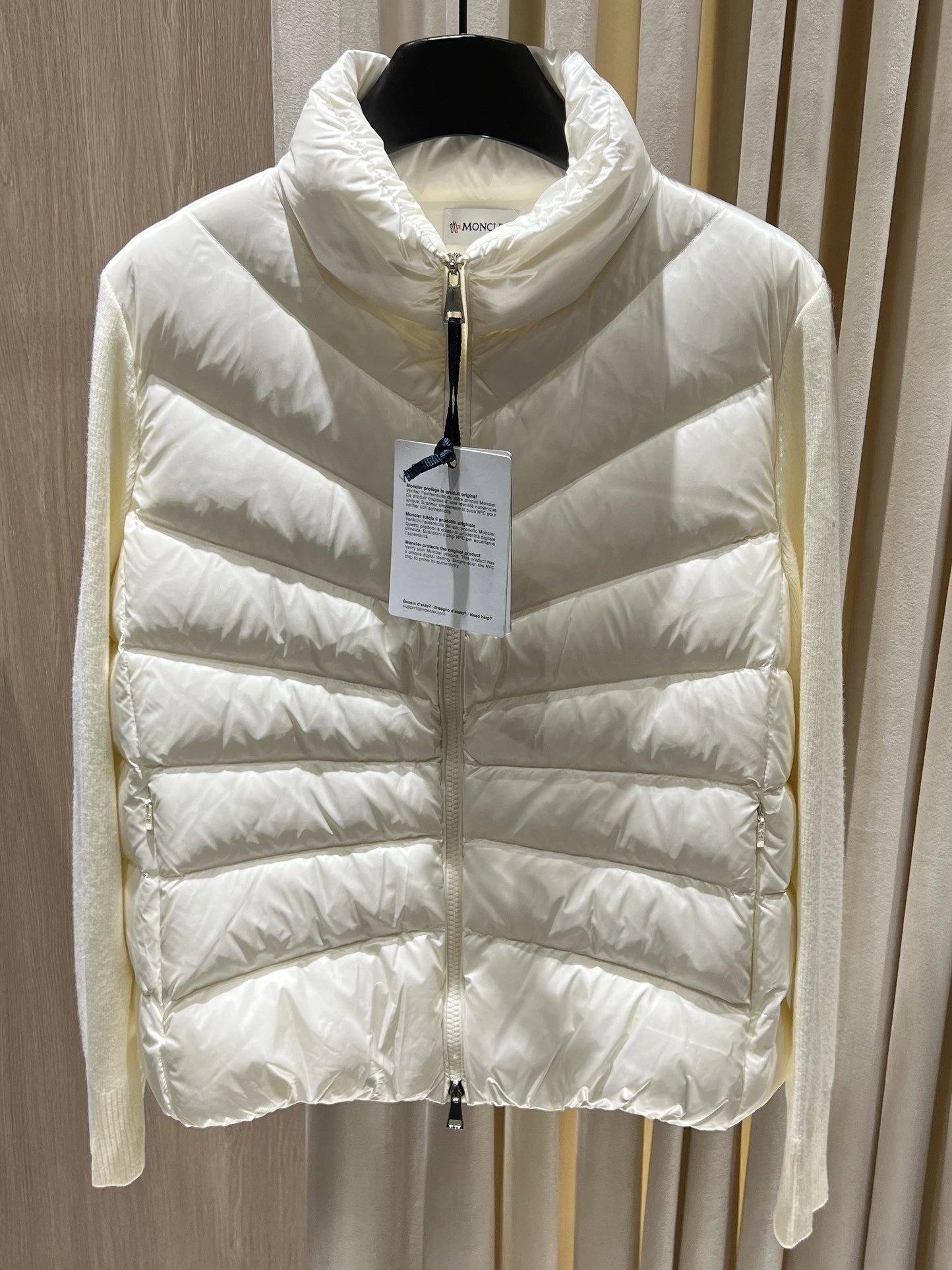 Victoria- 7o9385r Down jacket white goose down wool 2colour item:E-F140J2902-2H