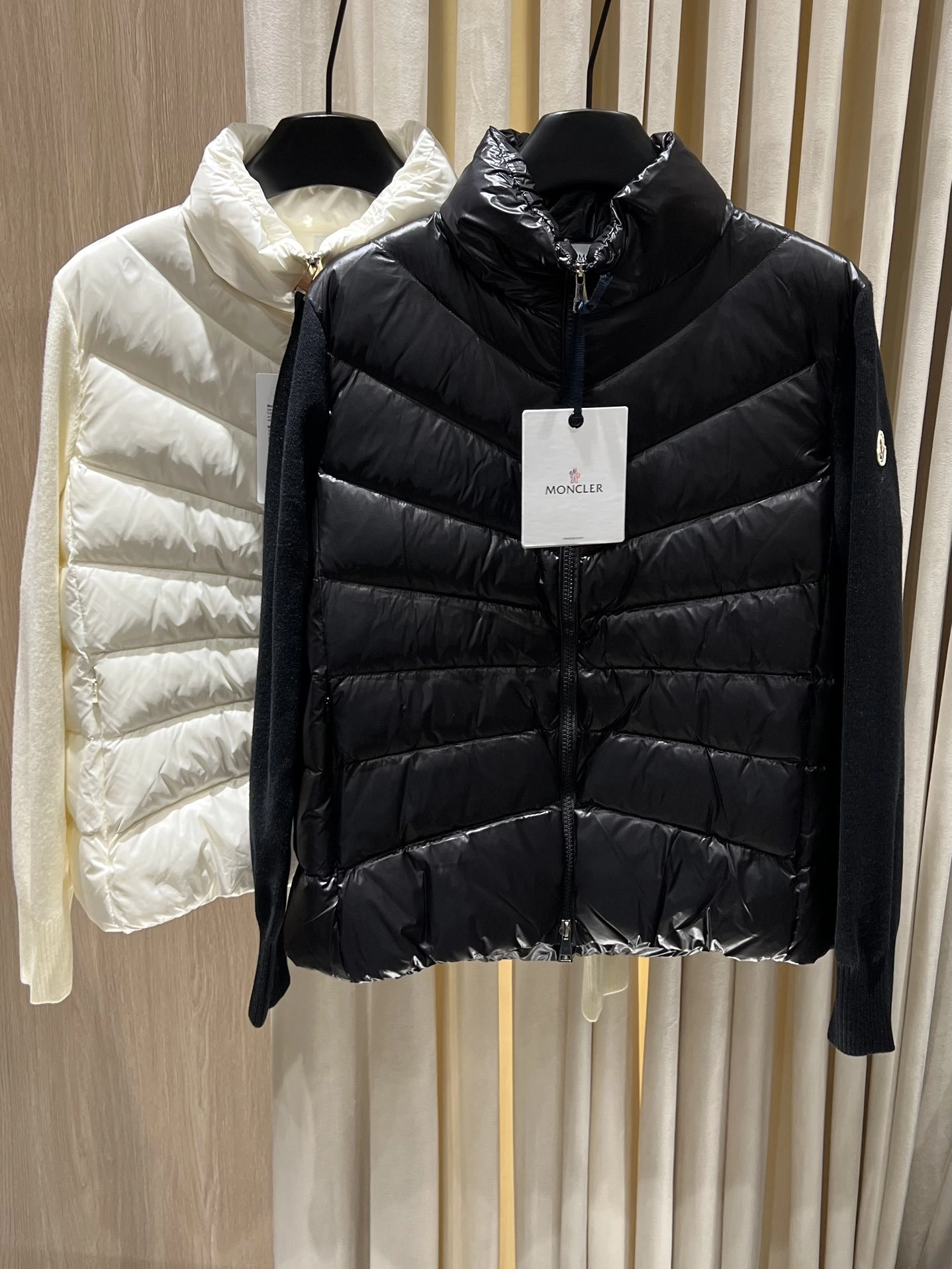 Victoria- 7o9385r Down jacket white goose down wool 2colour item:E-F140J2902-2H