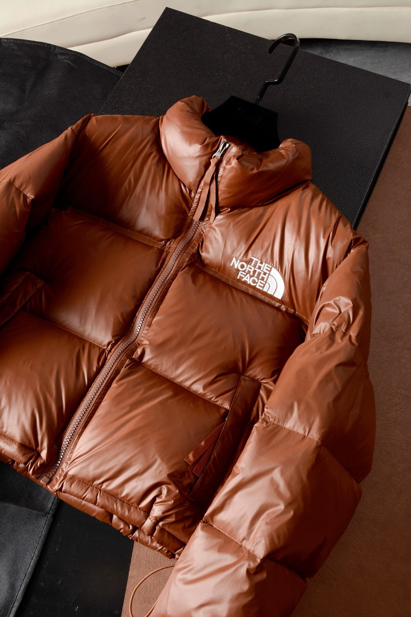 Victoria- F135 Down jacket white goose down embroidery 4colour item:E-F020I1808-4