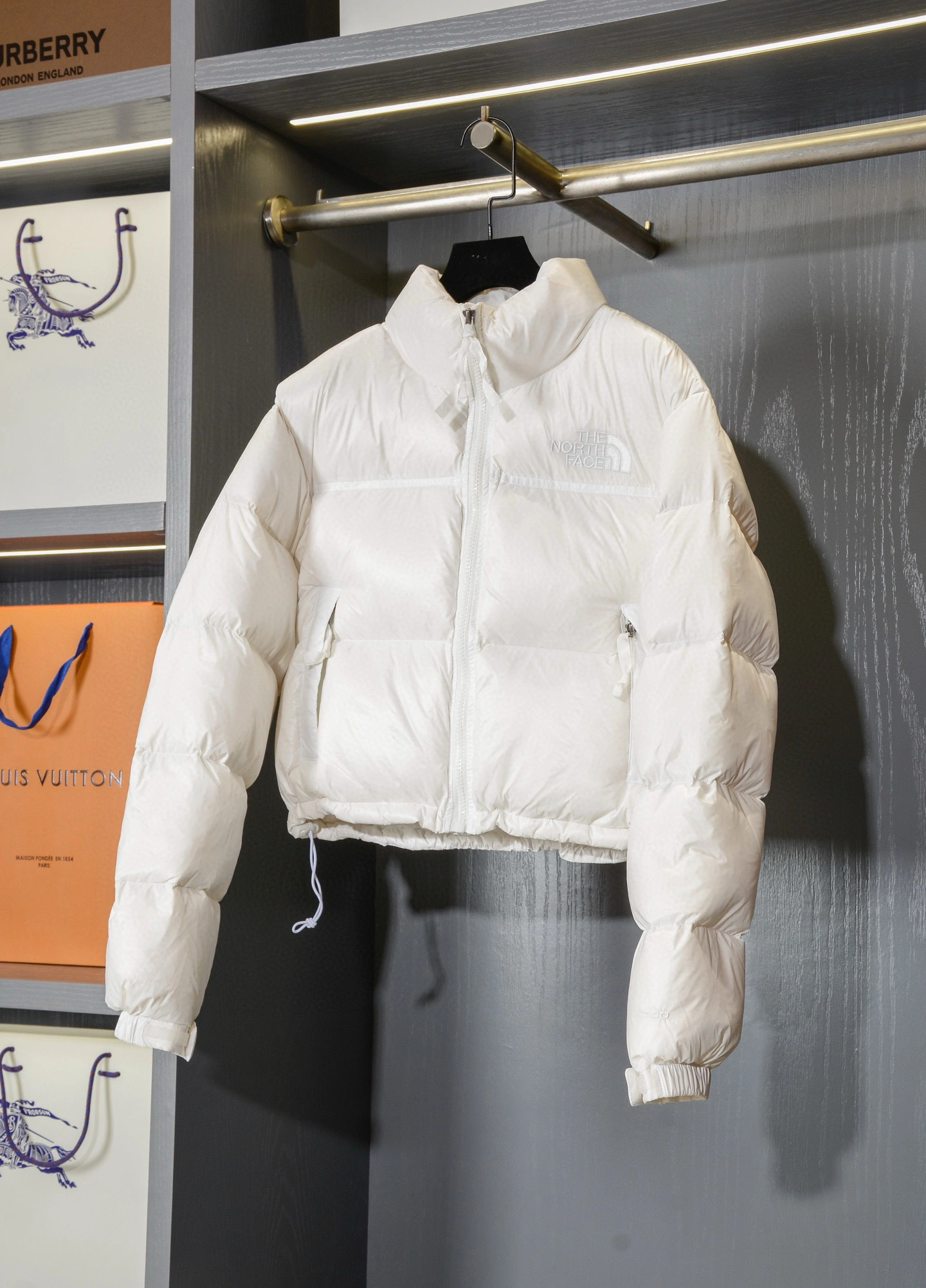 Victoria- F135 Down jacket white goose down embroidery 4colour item:E-F020I1808-4