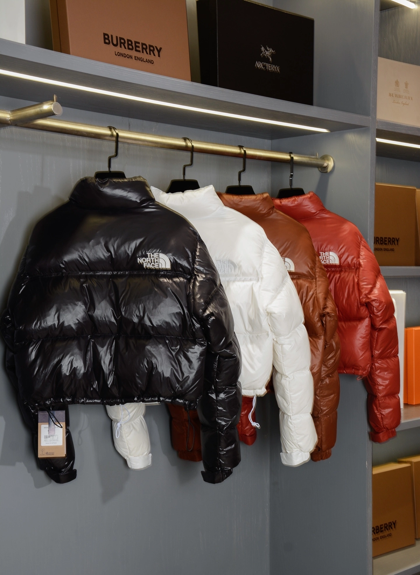 Victoria- F135 Down jacket white goose down embroidery 4colour item:E-F020I1808-4
