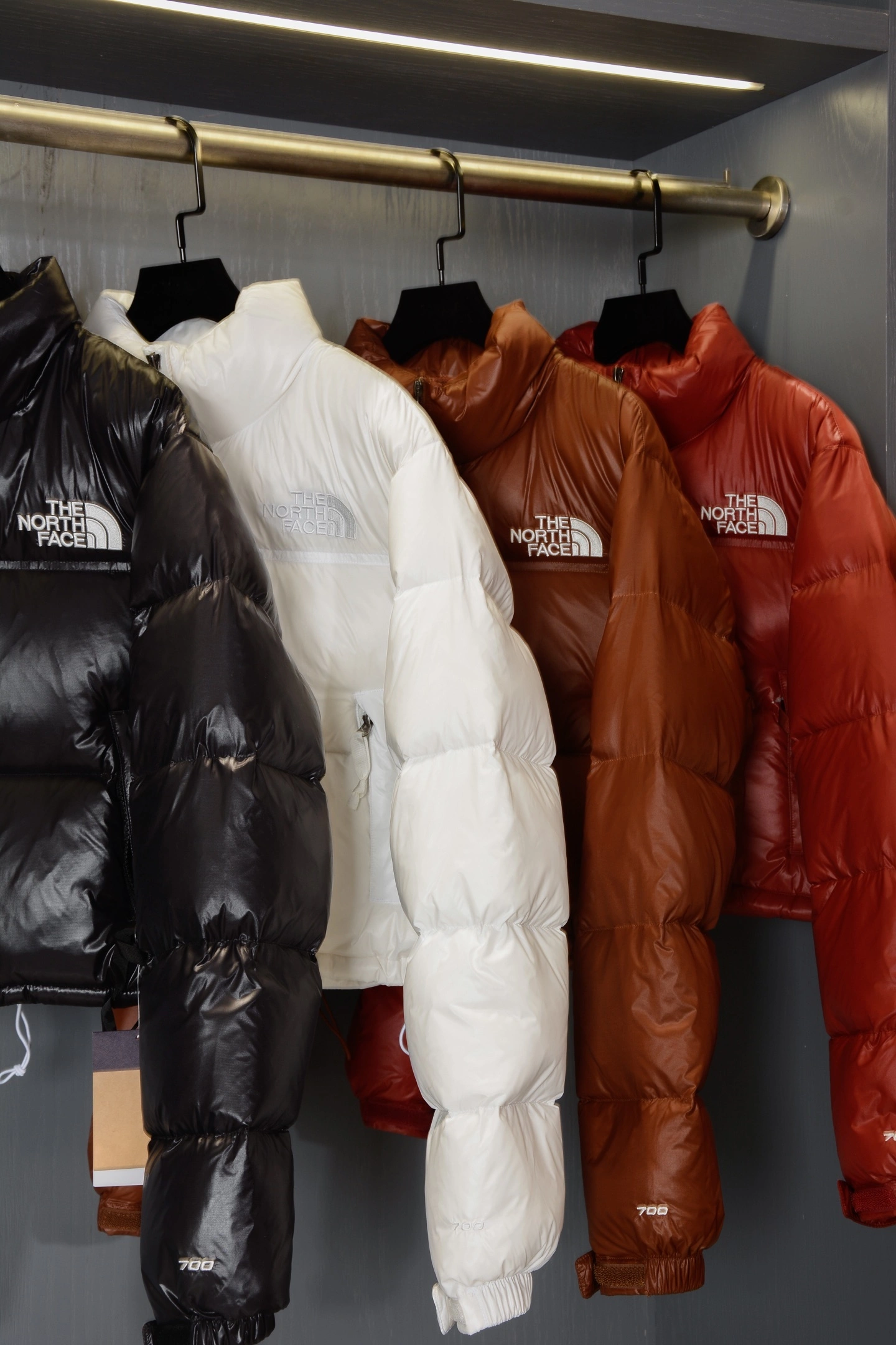 Victoria- F135 Down jacket white goose down embroidery 4colour item:E-F020I1808-4