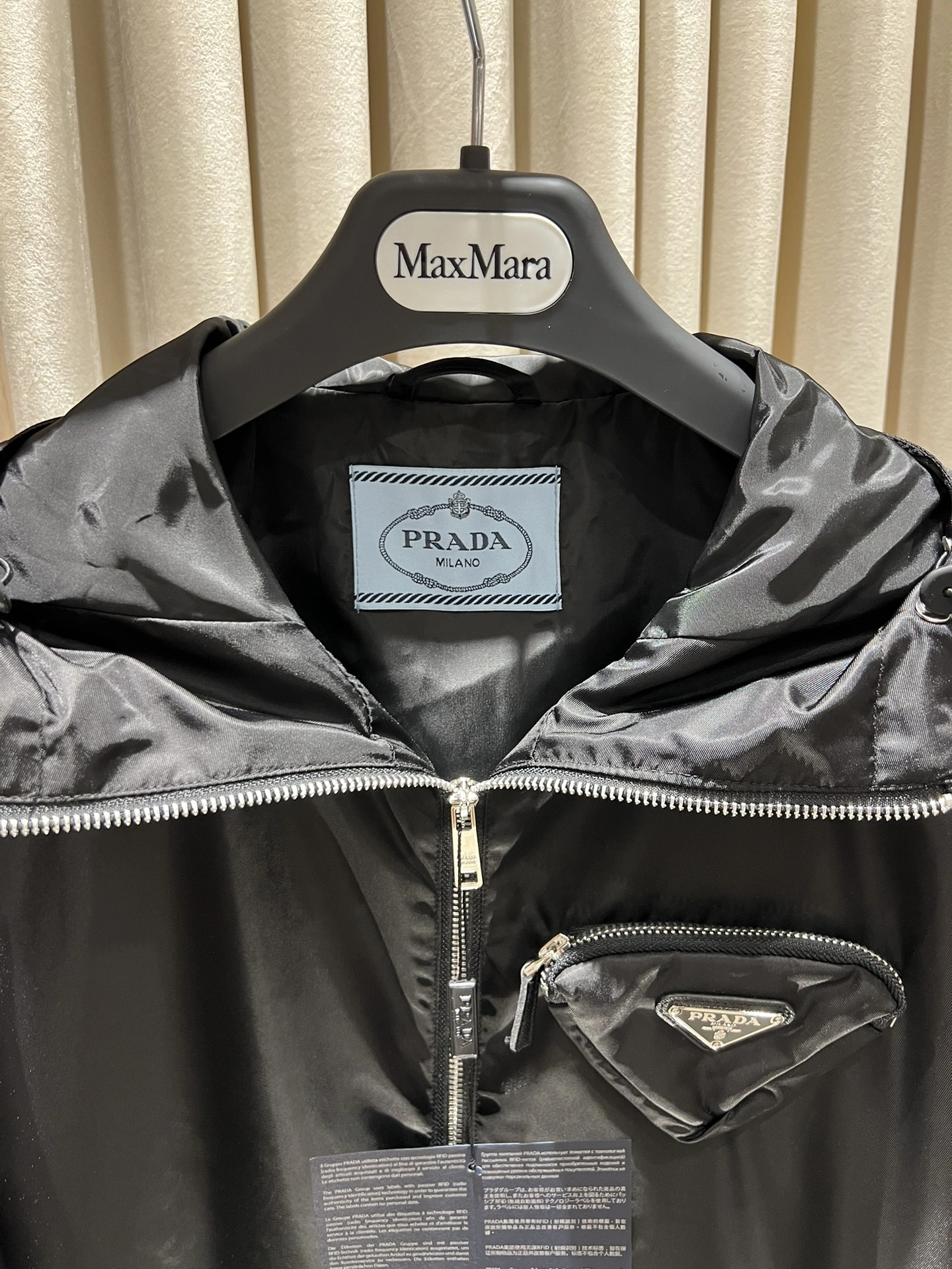 Victoria- Pr141 Belted Hooded Nylon Jacket item:E-F140I2718H