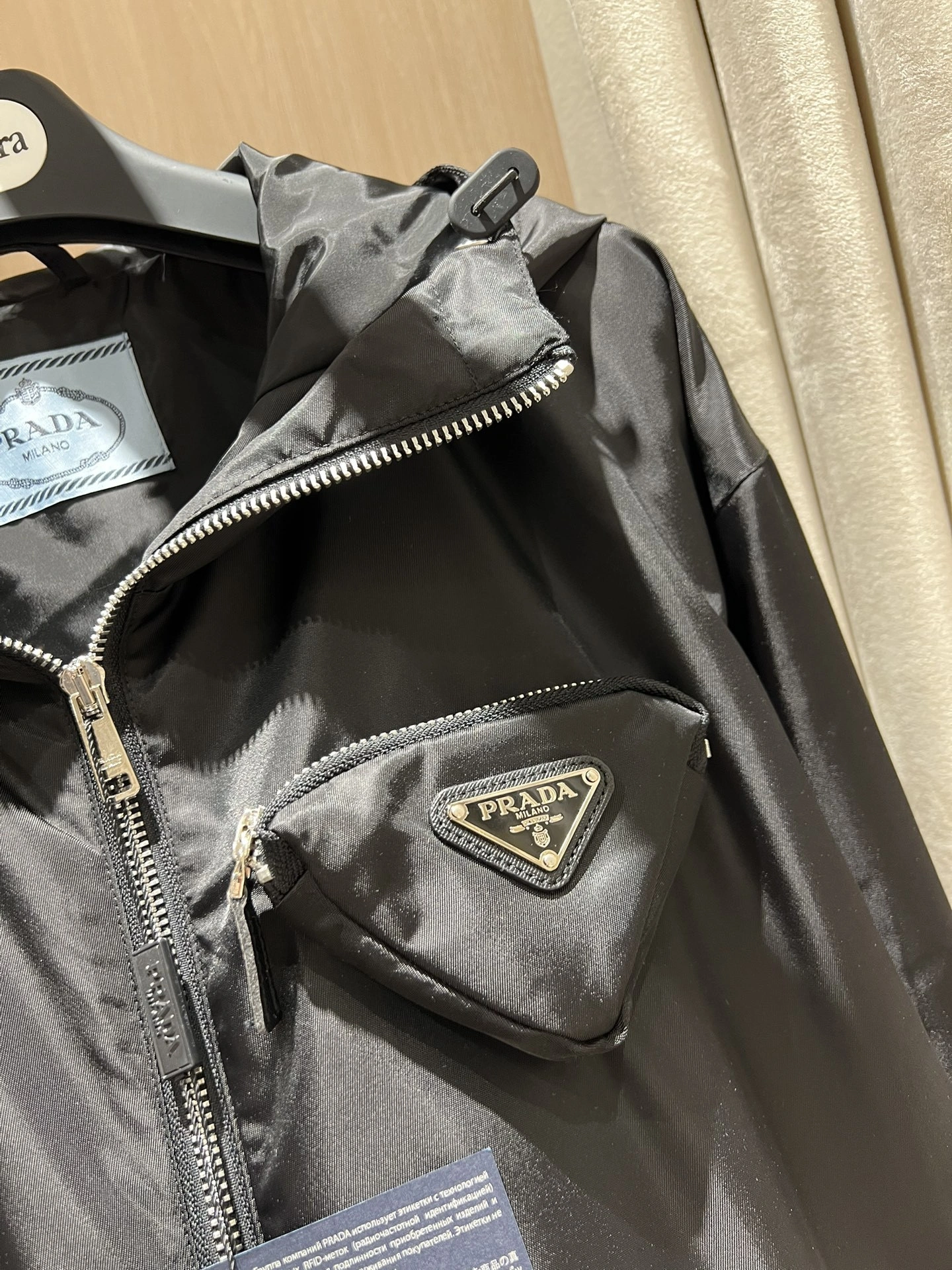 Victoria- Pr141 Belted Hooded Nylon Jacket item:E-F140I2718H