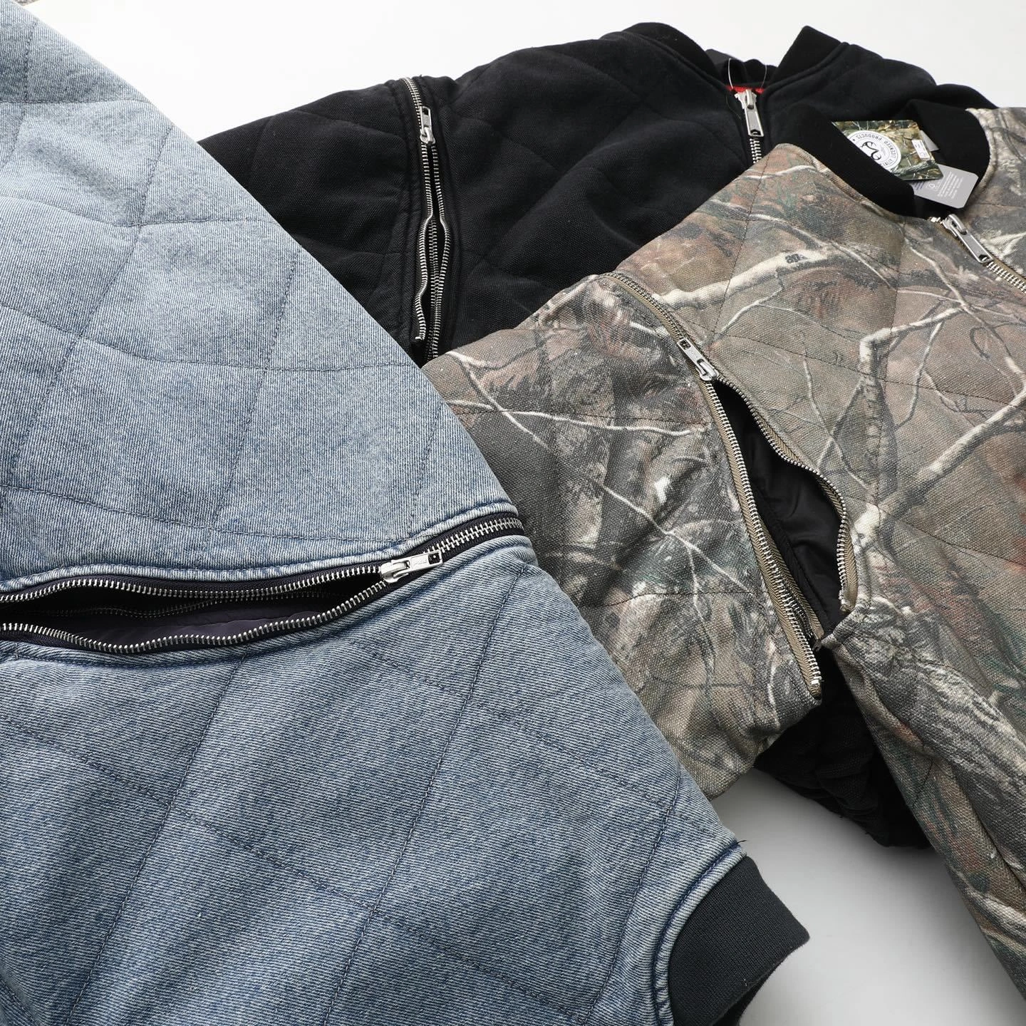 Gemini-- S575 FW25 WEEK1 Zip-Off Sleeve Quilted Bomber Jacket Cotton 3colour item:E-F125L1114-3F