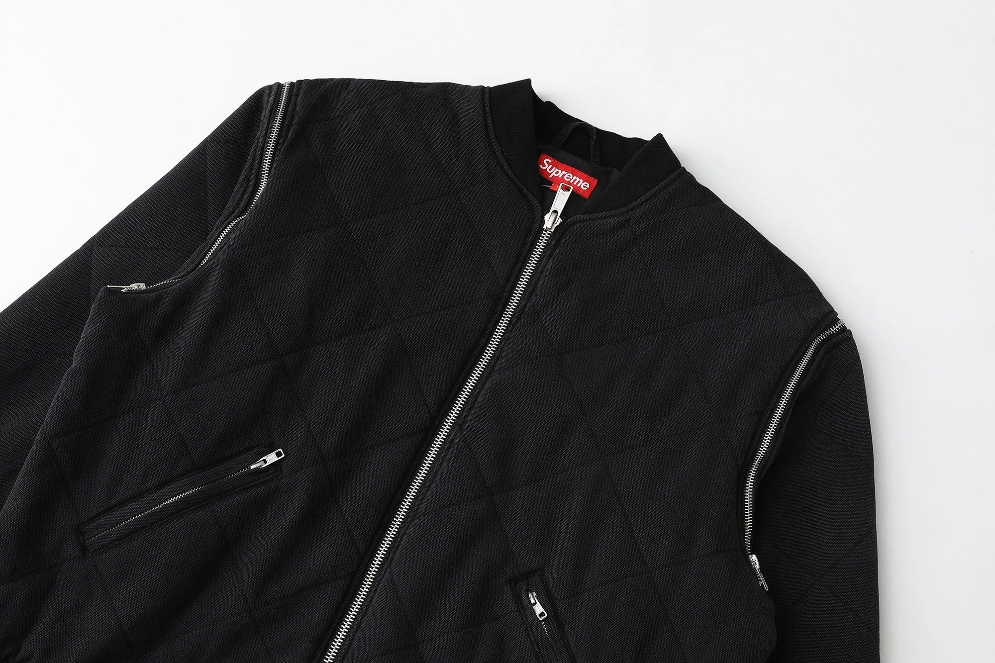 Gemini-- S575 FW25 WEEK1 Zip-Off Sleeve Quilted Bomber Jacket Cotton 3colour item:E-F125L1114-3F