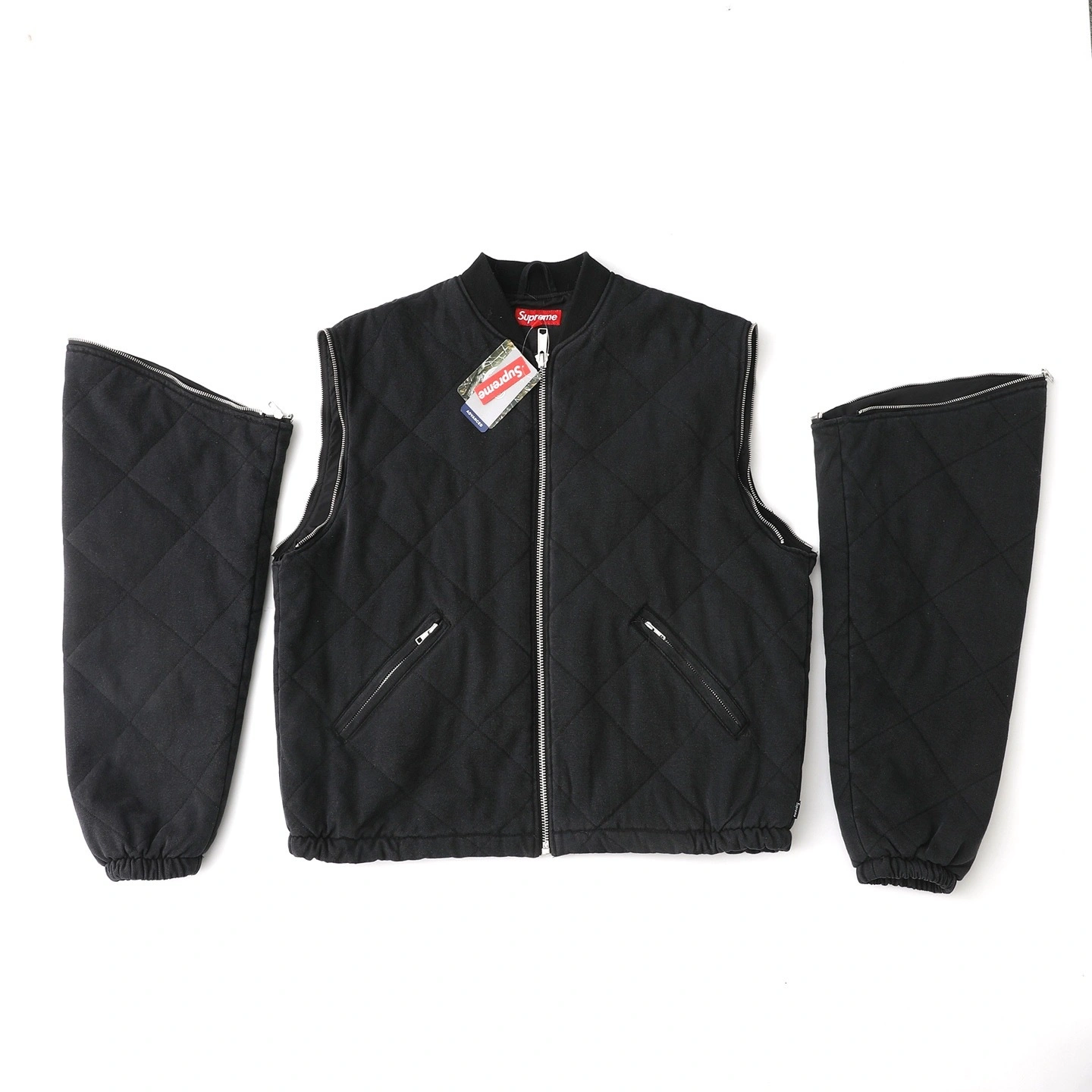 Gemini-- S575 FW25 WEEK1 Zip-Off Sleeve Quilted Bomber Jacket Cotton 3colour item:E-F125L1114-3F