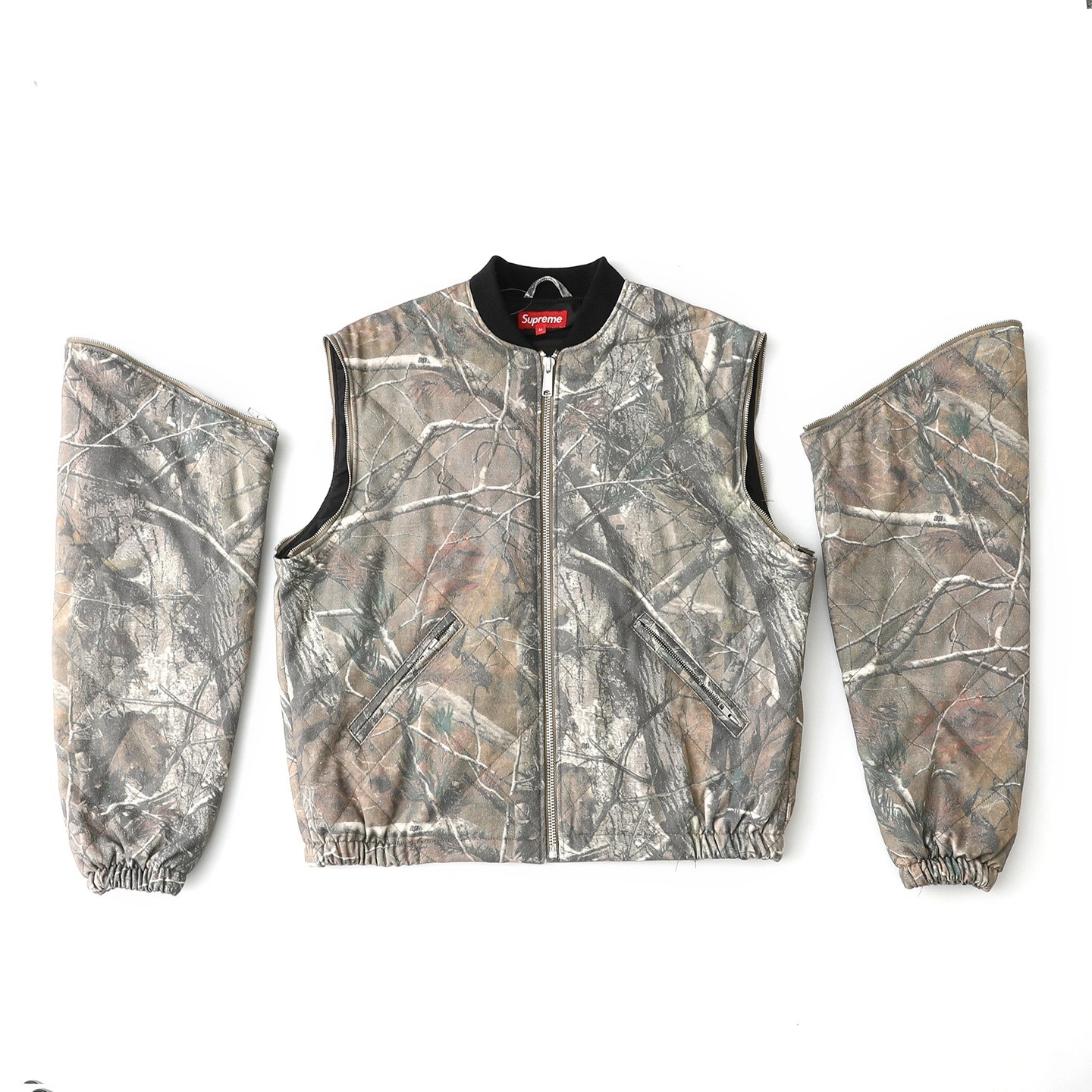 Gemini-- S575 FW25 WEEK1 Zip-Off Sleeve Quilted Bomber Jacket Cotton 3colour item:E-F125L1114-3F