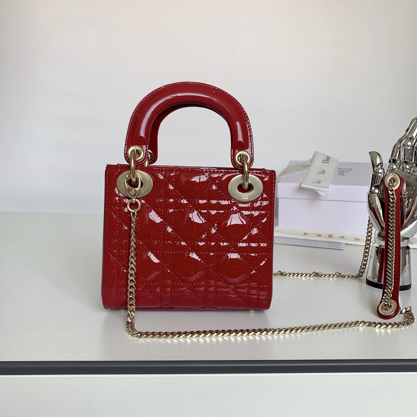 Custombag--M0505OWCB_M323 M0505OWCB-M323 Lady high quality version Classic wine red gold buttons item：C-B803D0733