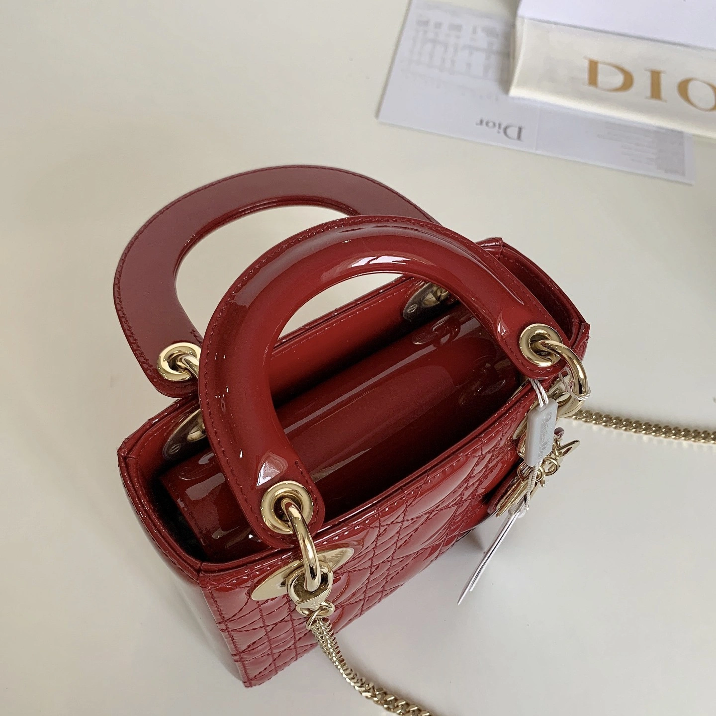 Custombag--M0505OWCB_M323 M0505OWCB-M323 Lady high quality version Classic wine red gold buttons item：C-B803D0733