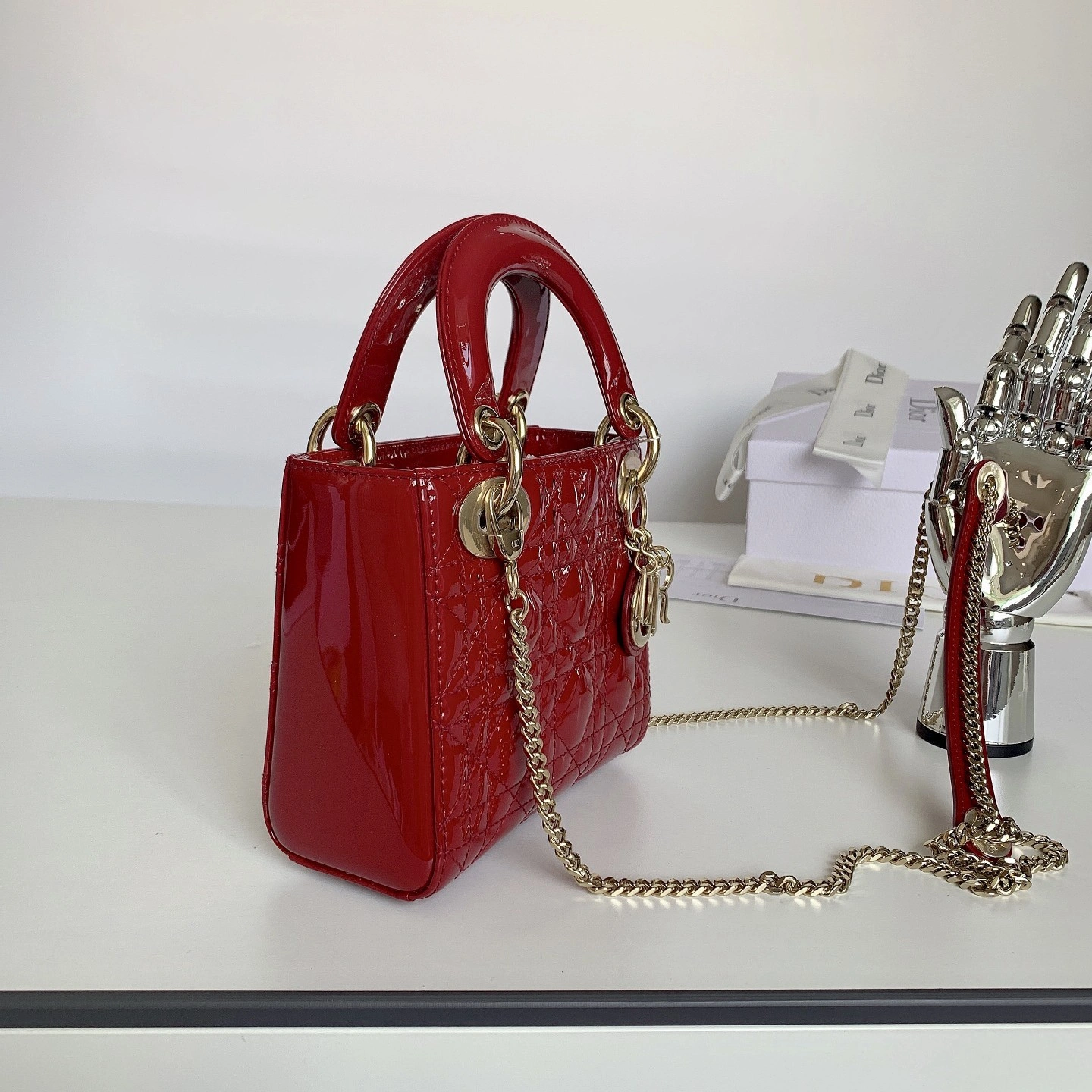 Custombag--M0505OWCB_M323 M0505OWCB-M323 Lady high quality version Classic wine red gold buttons item：C-B803D0733