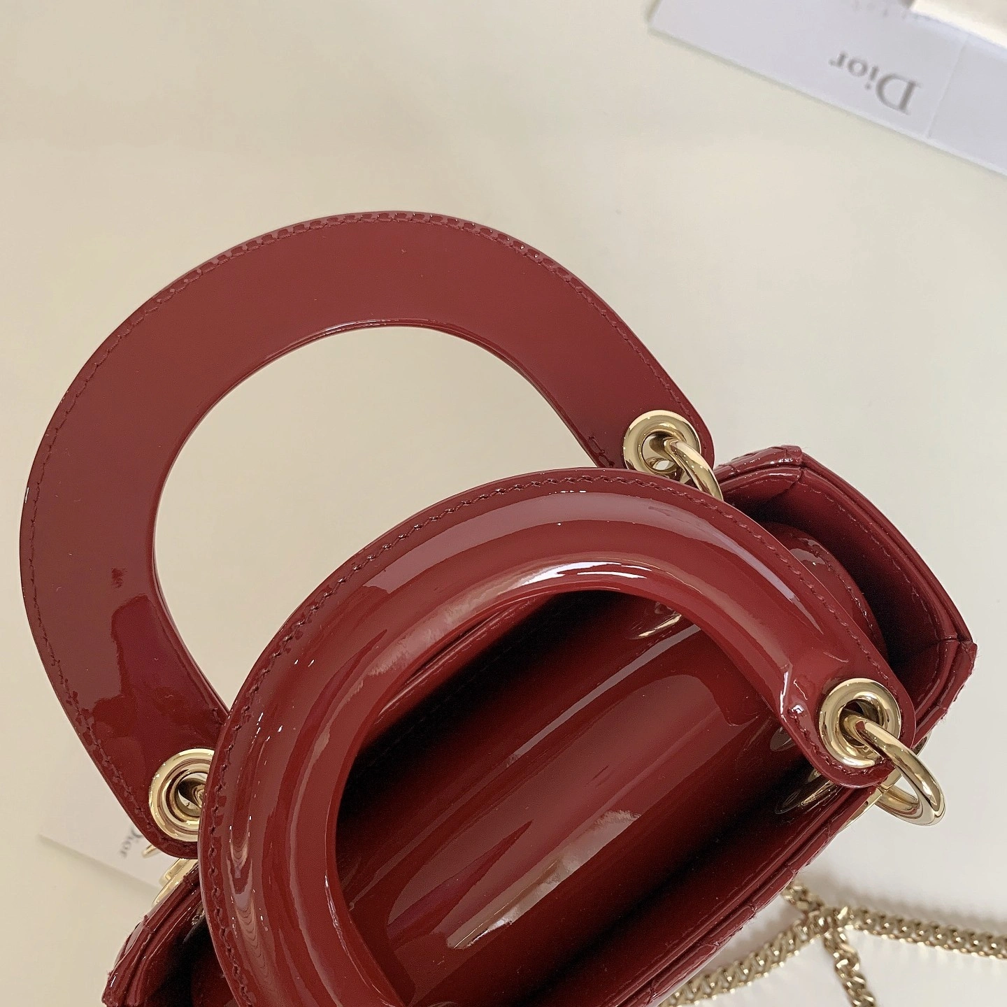 Custombag--M0505OWCB_M323 M0505OWCB-M323 Lady high quality version Classic wine red gold buttons item：C-B803D0733