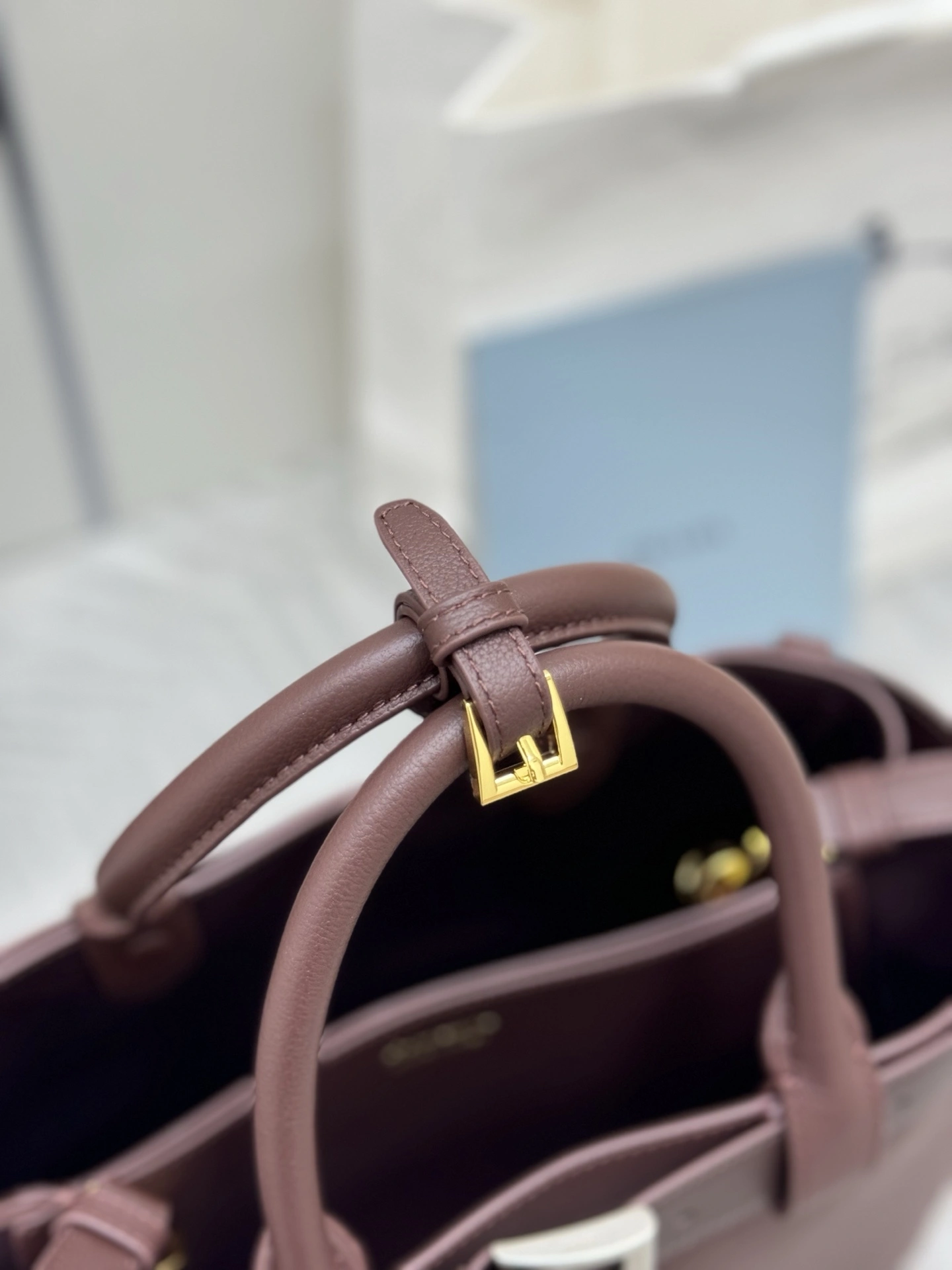 MOMO-- Pr141 1BA434_2CY9_F0NBL_V_OBO high quality version Double Bag cowhide sheepskin item:E-B000K0641