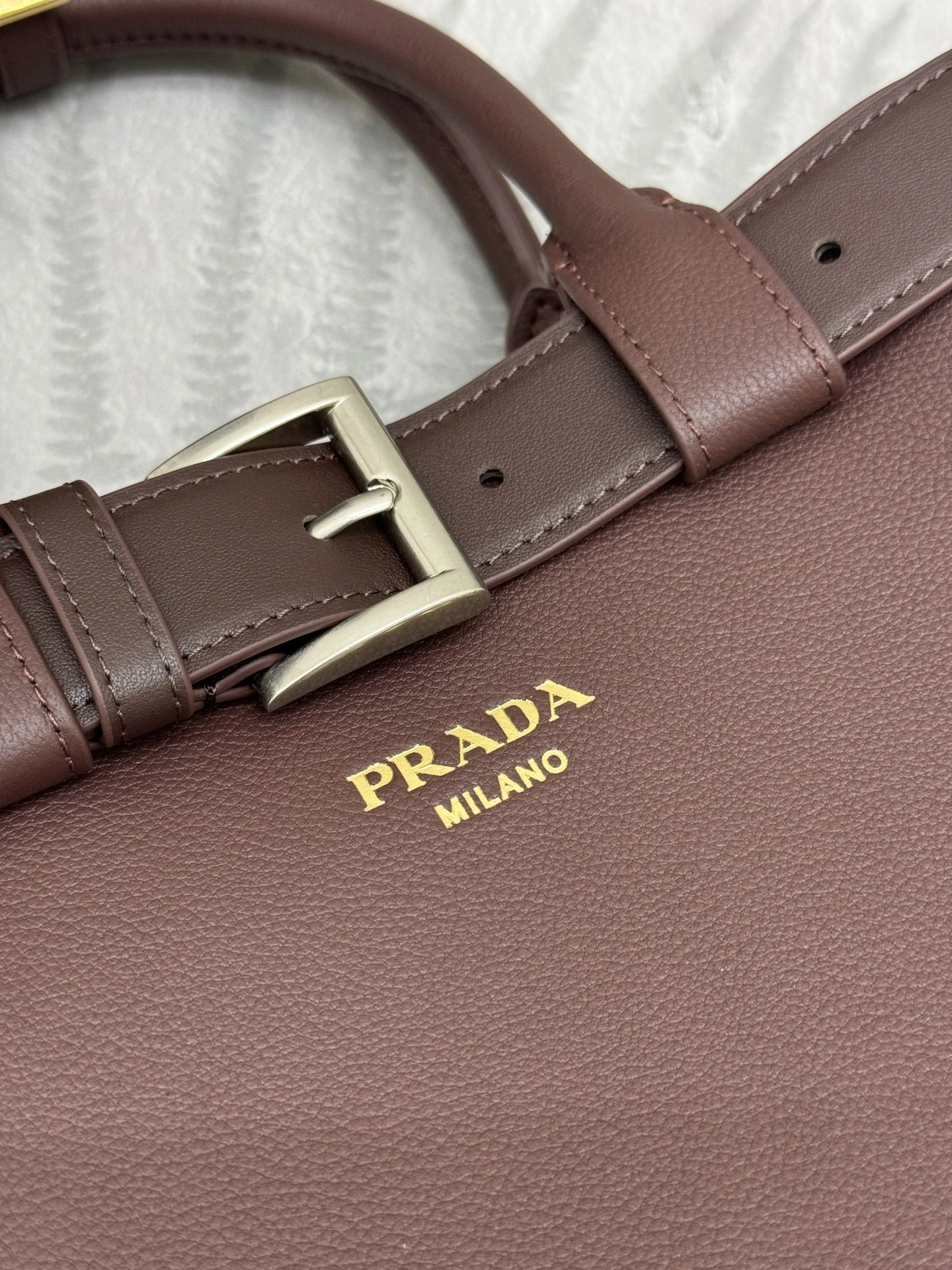 MOMO-- Pr141 1BA434_2CY9_F0NBL_V_OBO high quality version Double Bag cowhide sheepskin item:E-B000K0641