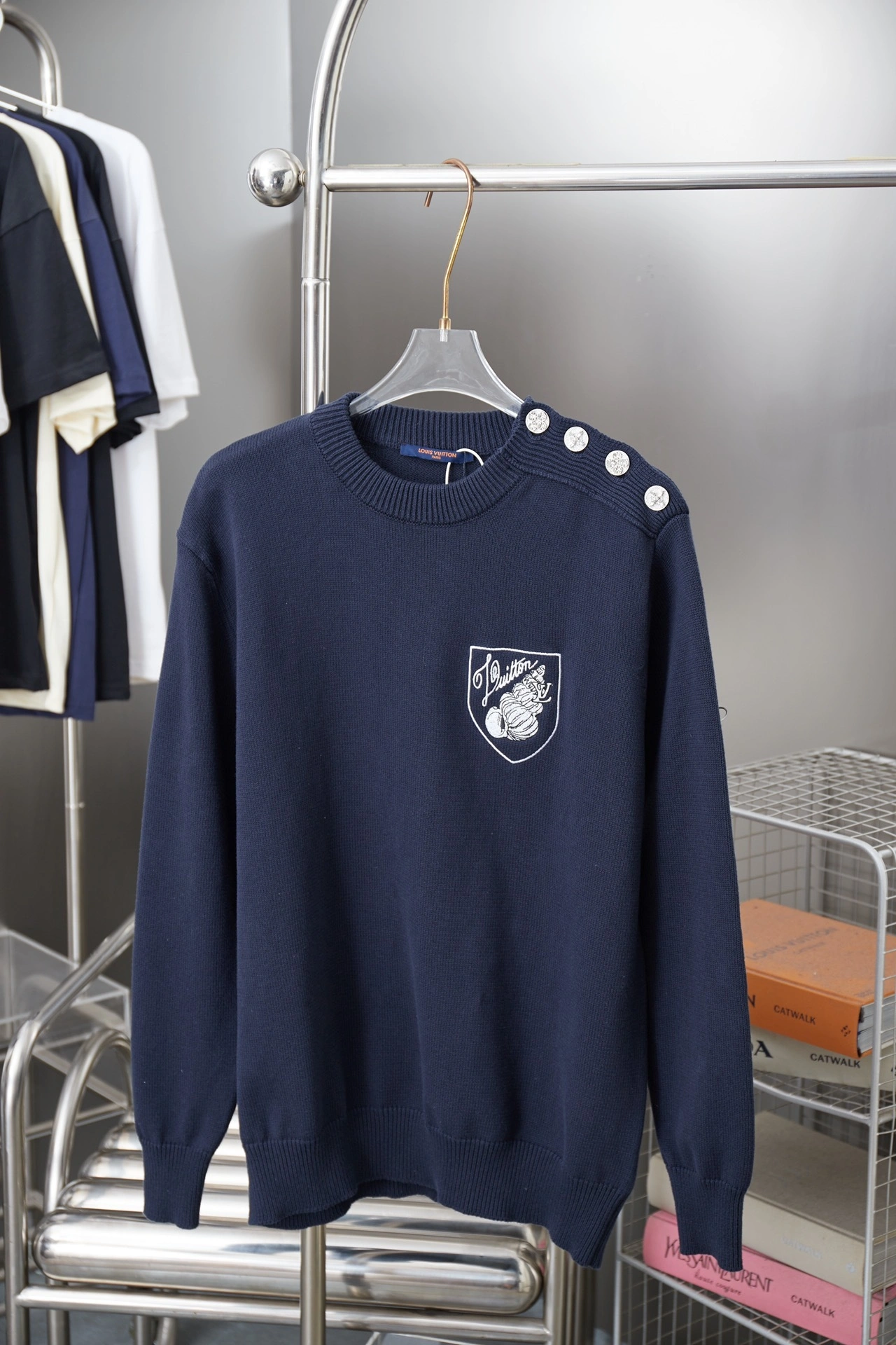 air-- 8V embroidery wool cashmere oversize item: E-F417J0516H