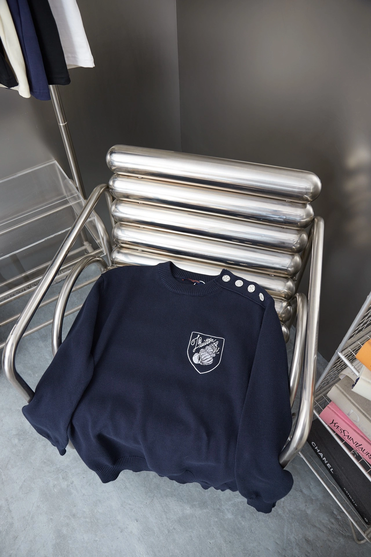 air-- 8V embroidery wool cashmere oversize item: E-F417J0516H