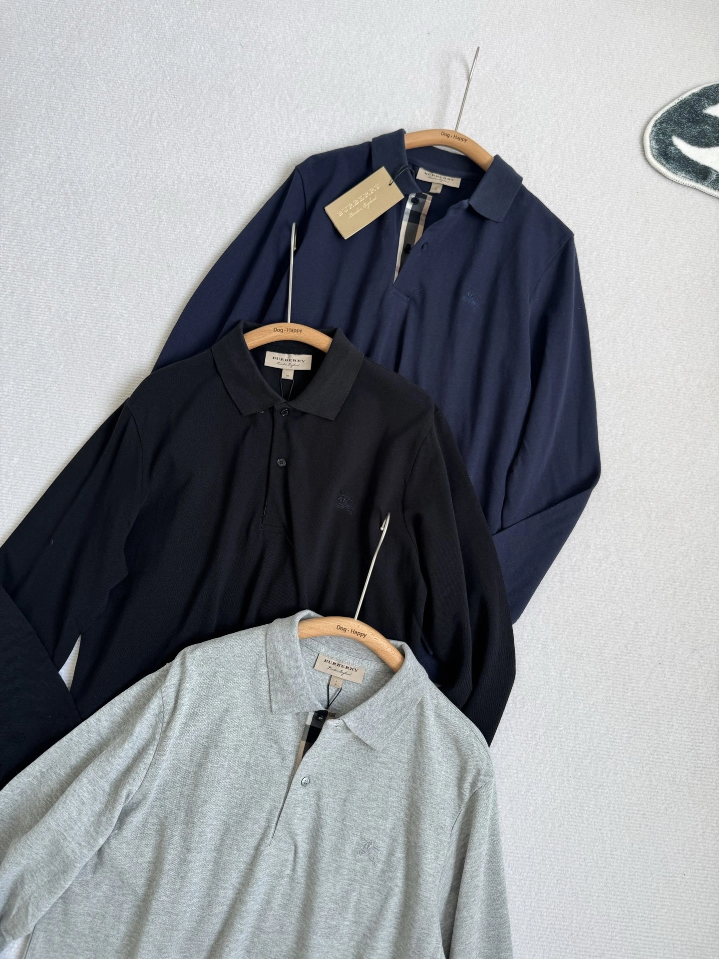 air- 2ur25rry polo embroidery Cotton oversize 3colour item:E-F524I1018-3