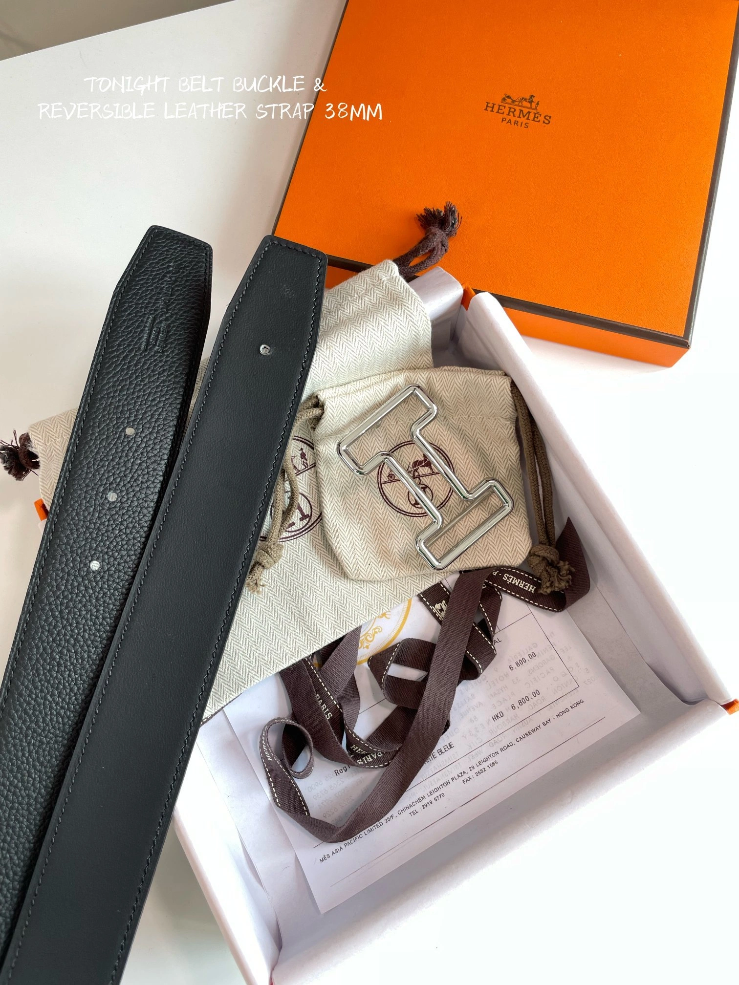 Barbara-H5r75s TONIGHT BELT BUCKLE & REVERSIBLE LEATHER STRAP cowhide item:E-S332C0330